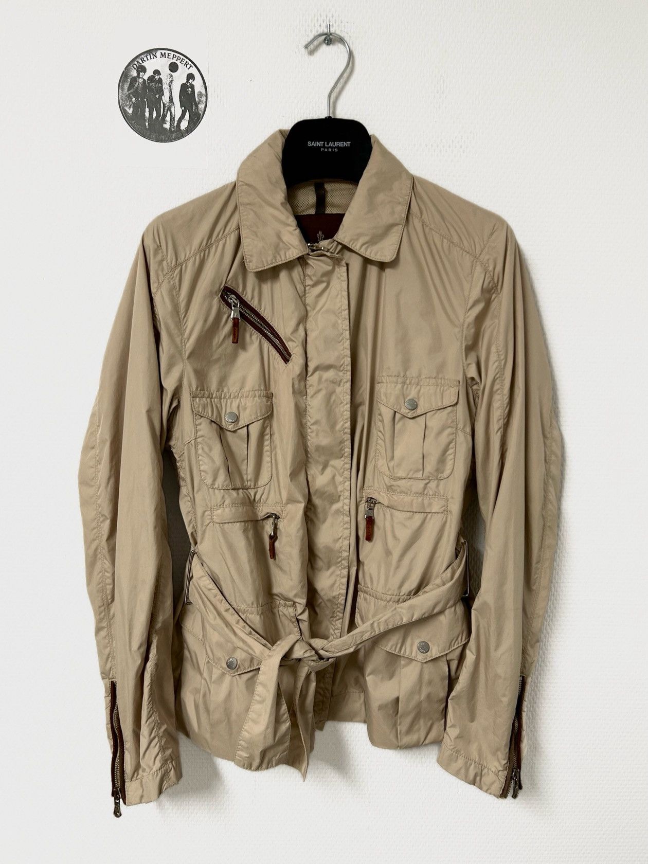 Moncler 2007 Leather-Detailed Belted Field Jacket Size US M / EU 48-50 / 2 - 1 Thumbnail