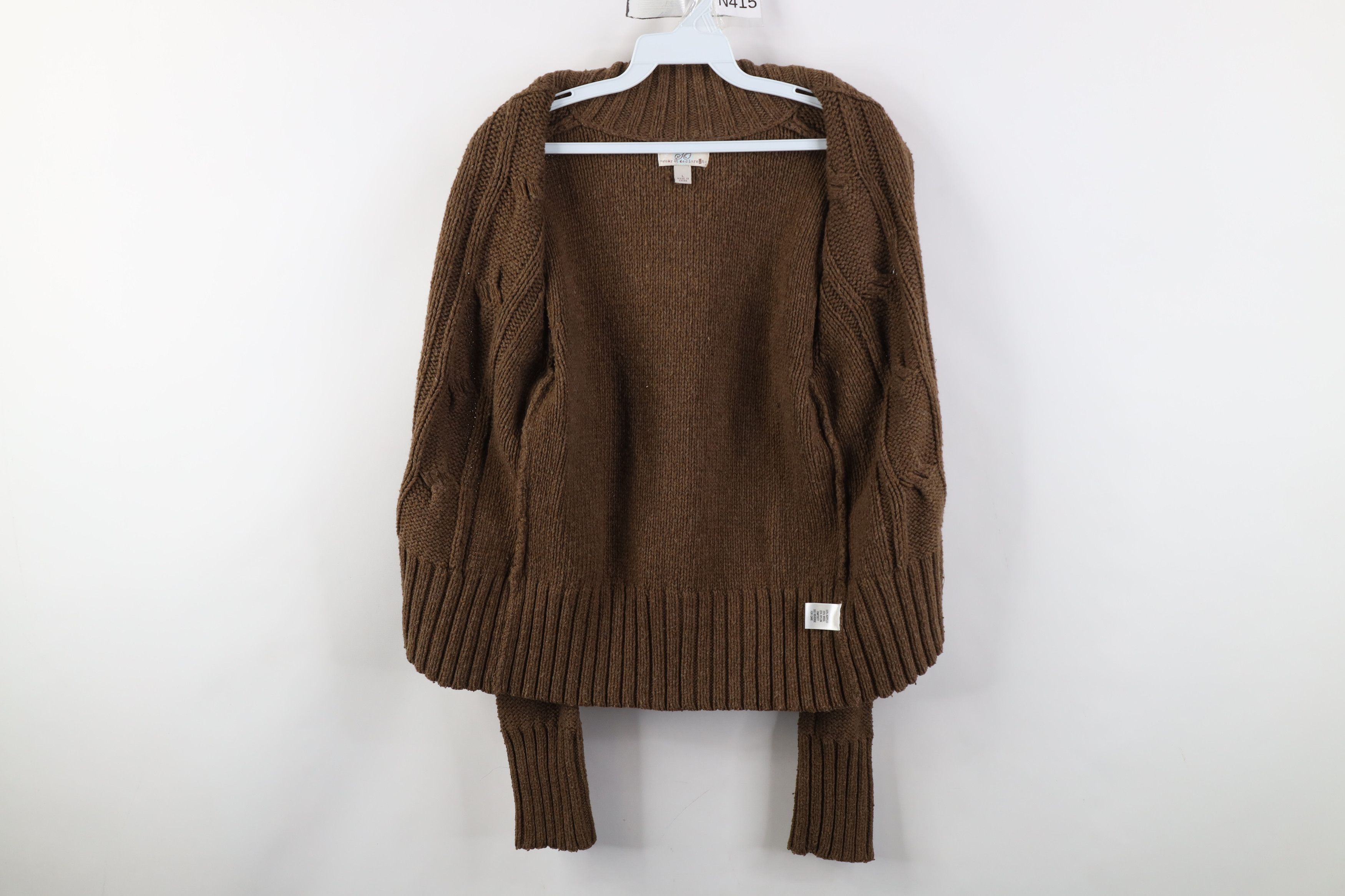Vintage Vintage 90s Y2K Babydoll Blend Fisherman Cable Knit Sweater Size L / US 10 / IT 46 - 8 Thumbnail