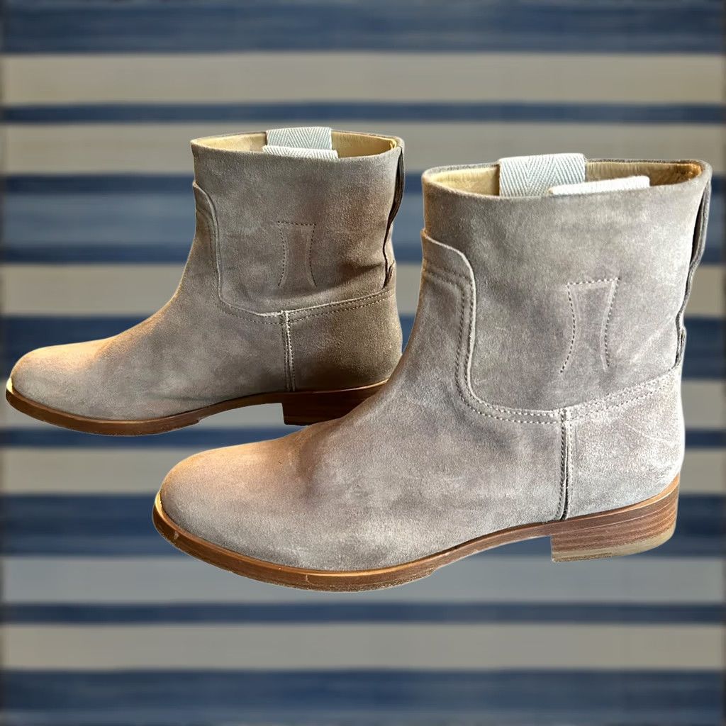 Rag & Bone Rag & bone Holly Ankle Boots Suede Pull On Gray Taupe Women’s US 6.5 EU 37 UK 4.5 Sz 39 or 9 Size US 7 / IT 37 - 1 Thumbnail