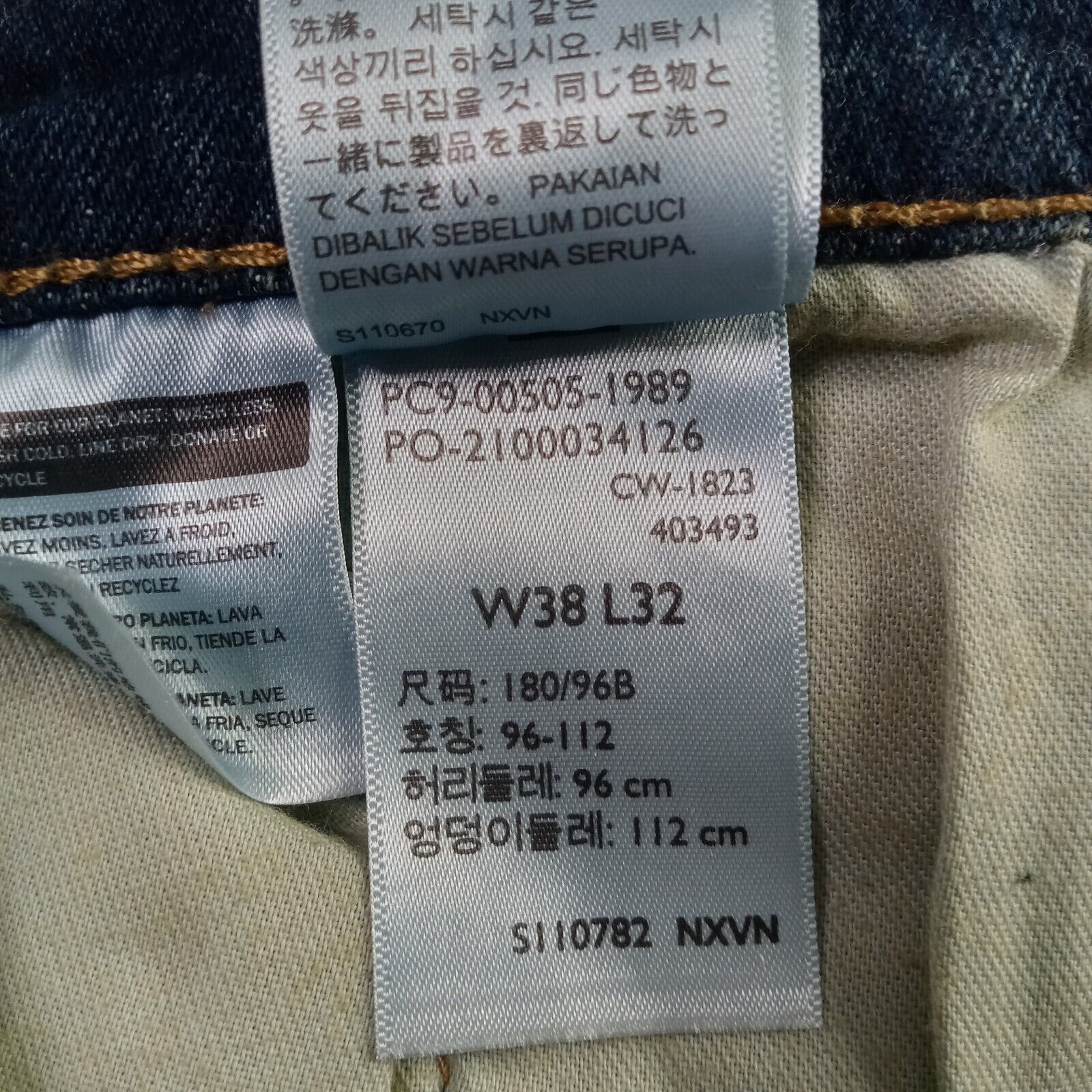 Levi's Levi's 505 Regular Jeans Men's 38x32 Blue Straight Leg Size US 38 / EU 54 - 7 Thumbnail