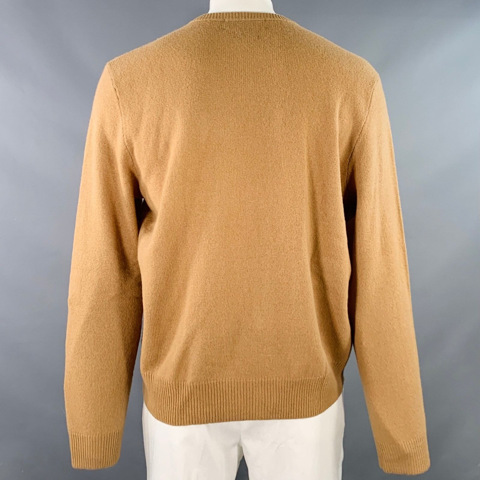 Polo Ralph Lauren POLO by RALPH LAUREN Size XL Tan Wool Knit V-Neck Sweater Size US XL / EU 56 / 4 - 3 Thumbnail