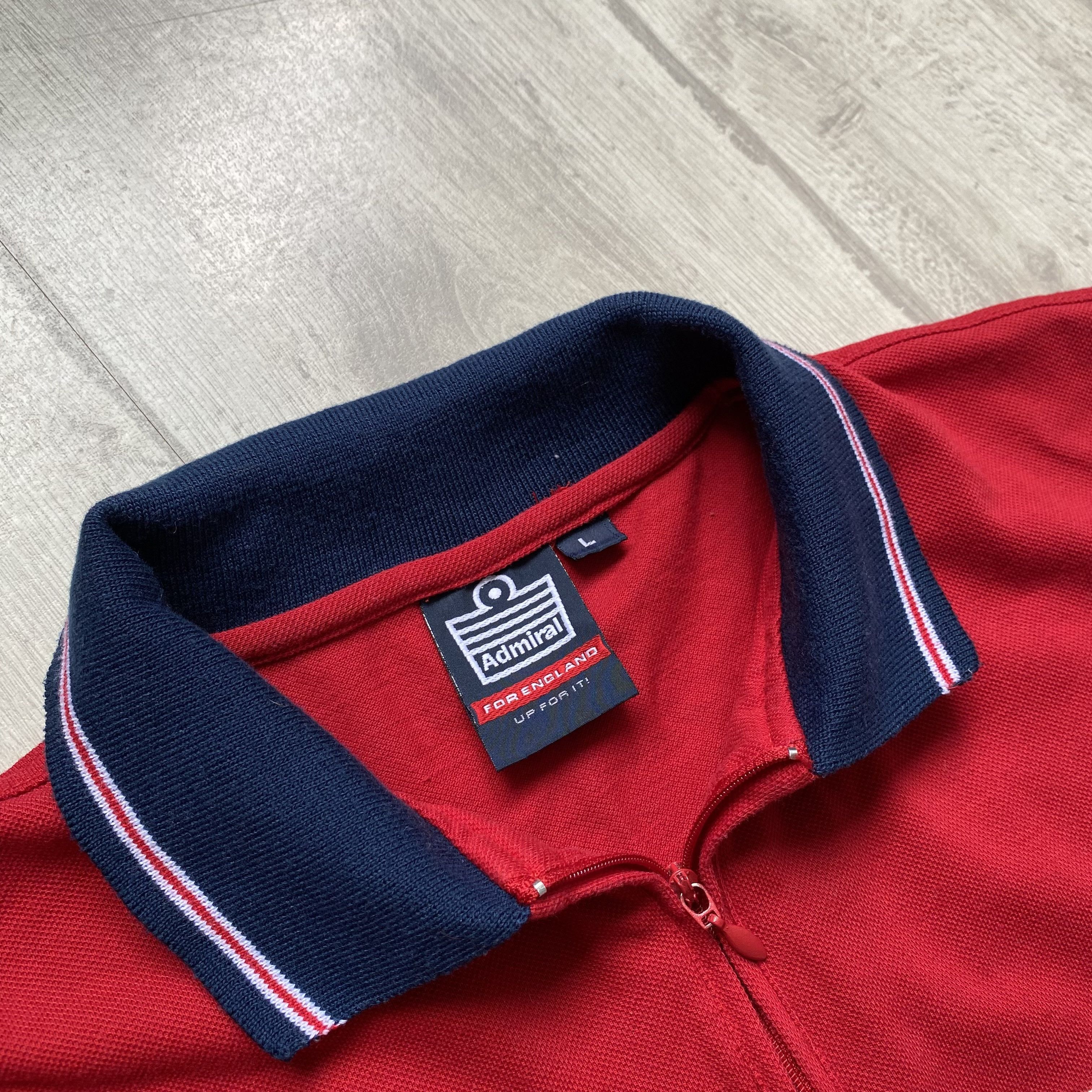 Reebok ⚽️ Vintage 90s England Union Soccer Boxy Polo Jersey Admiral Size US L / EU 52-54 / 3 - 7 Thumbnail