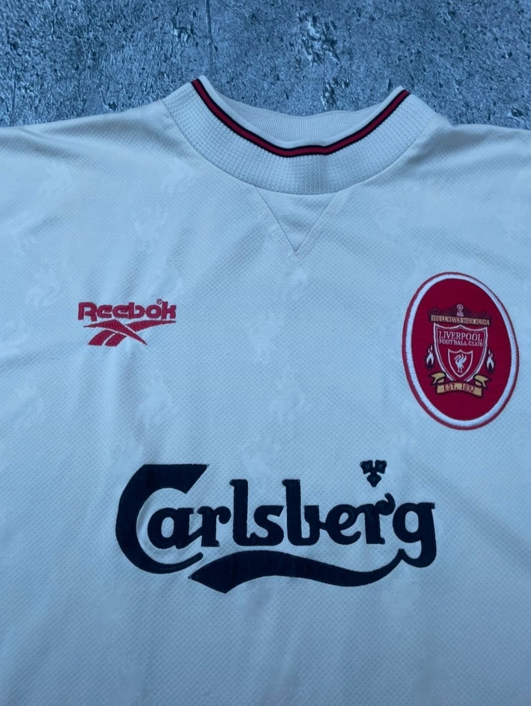 Reebok Vintage 1996 1997 Liverpool away jersey Size US XL / EU 56 / 4 - 3 Thumbnail