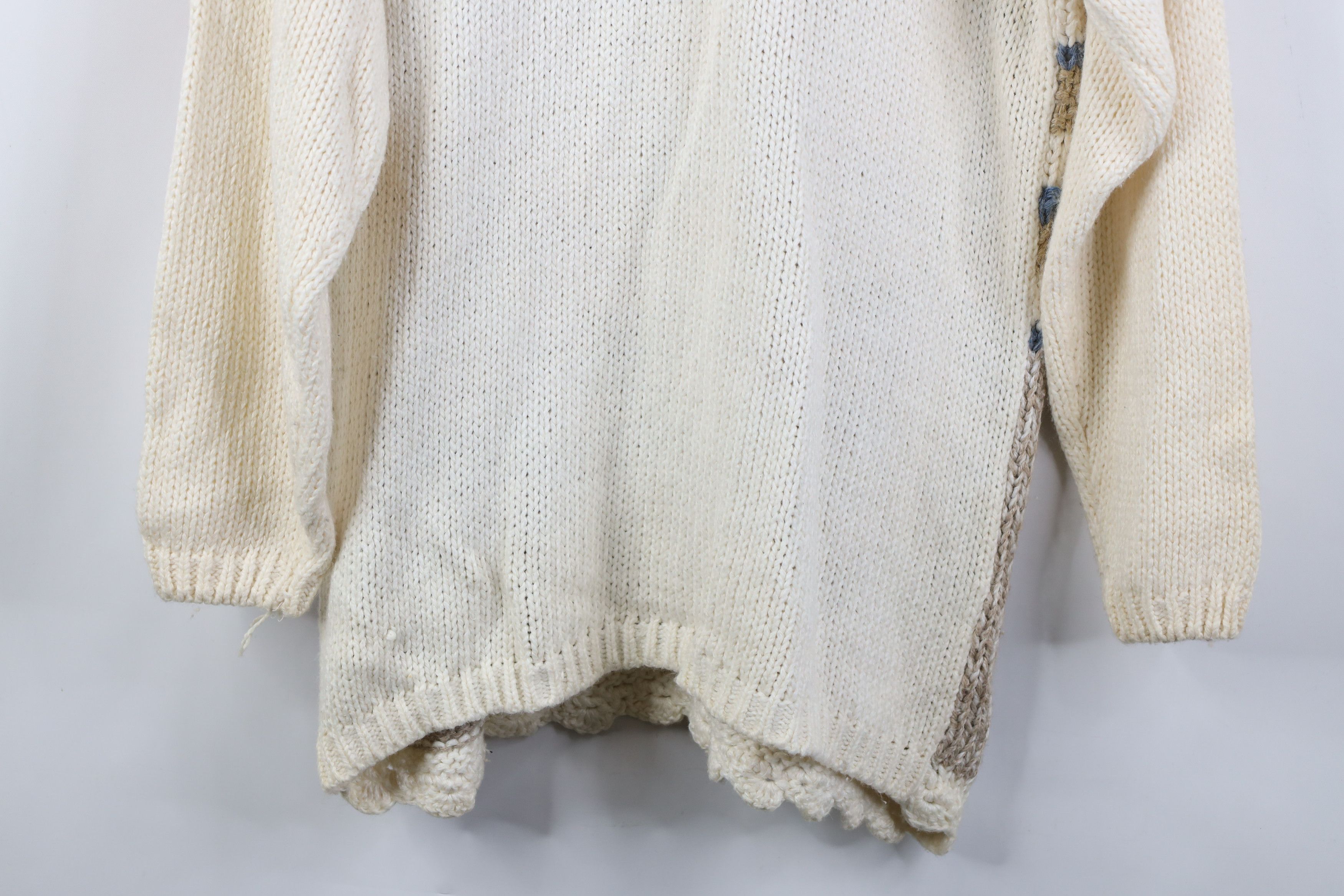 Vintage Vintage 90s Streetwear Hand Embroidered Flower Knit Sweater Size S / US 4 / IT 40 - 15 Thumbnail