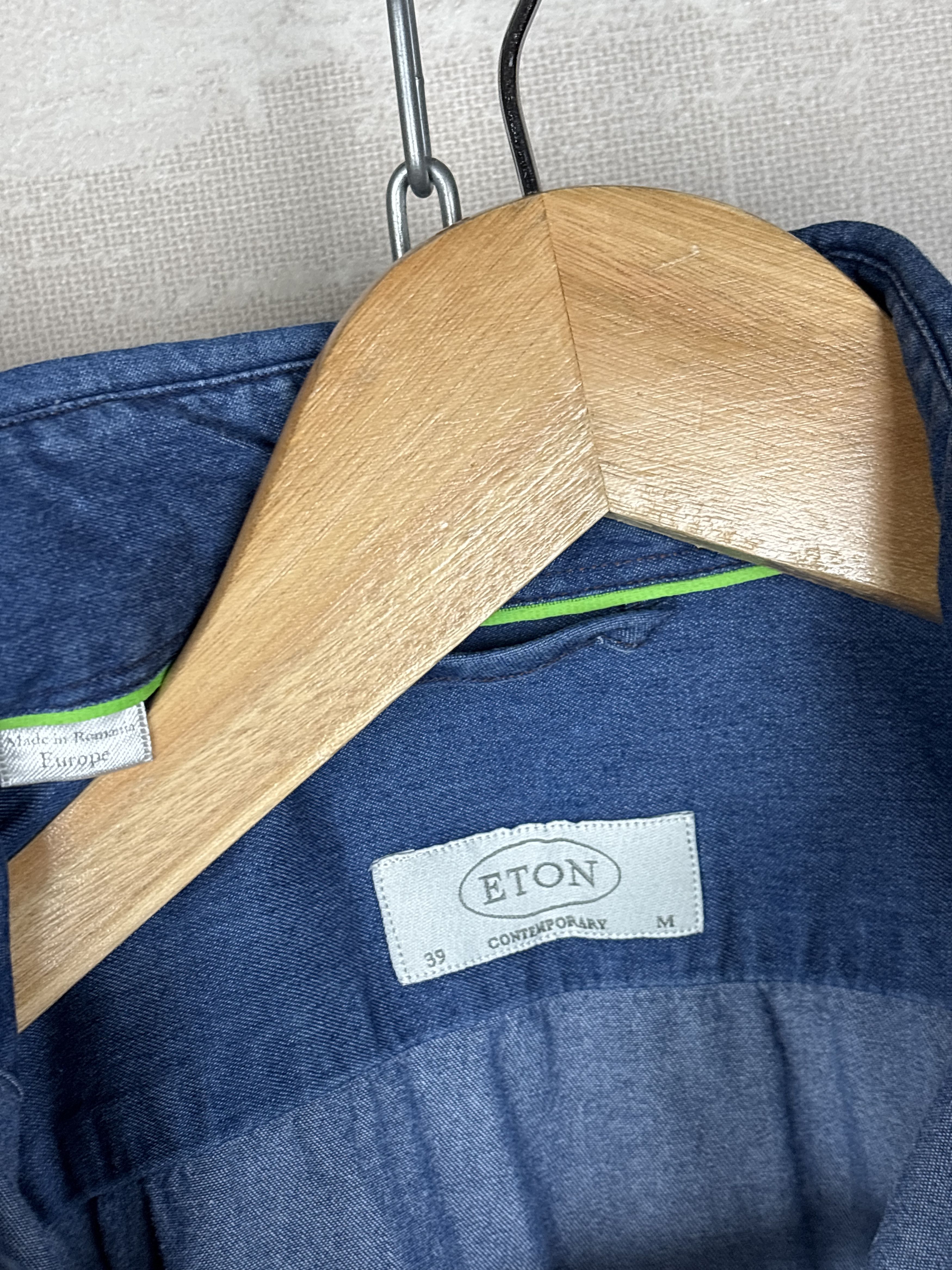Eton Eton Contemporary Denim Dress Shirt Button Up Size US M / EU 48-50 / 2 - 7 Thumbnail