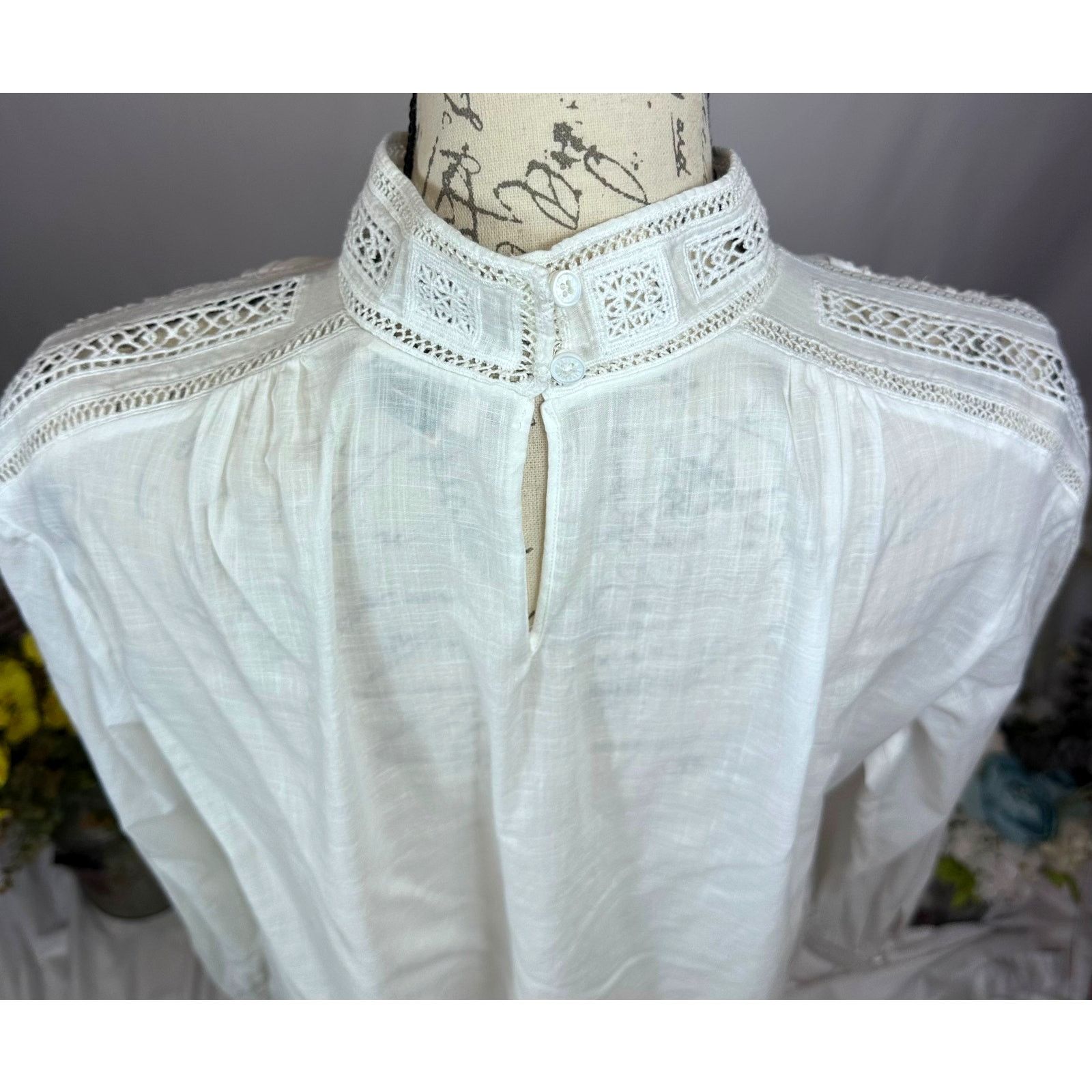 Zadig & Voltaire Zadig & Voltaire Teddy Eyelet Trim Blouse Judo M Size M / US 6-8 / IT 42-44 - 15 Thumbnail