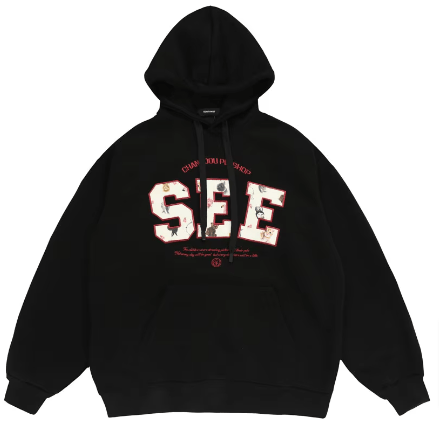 Japanese Brand × Vintage "See-Black-L" Hooded Sweatshirt Size US L / EU 52-54 / 3 - 1 Thumbnail