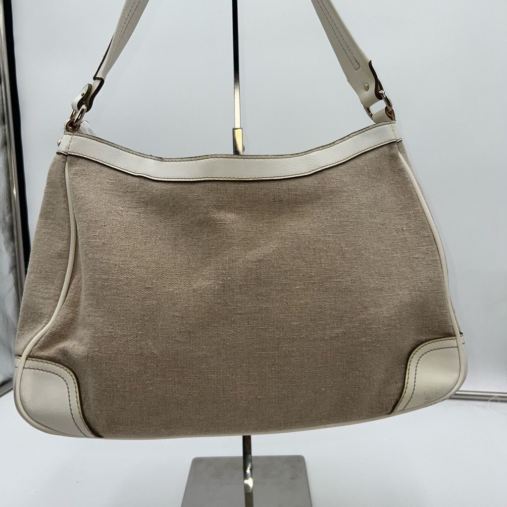 Etienne Aigner Etienne Aigner Vintage Linen and Leather Shoulder Bag Size ONE SIZE - 3 Thumbnail