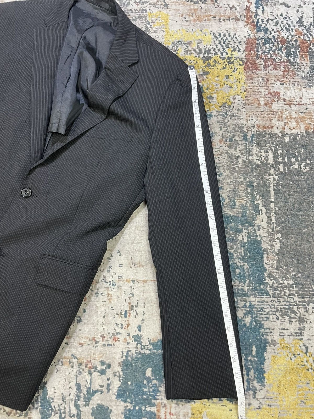 Burberry Burberry Black Label Pinstripes Notch Lapel Blazer Size 40L - 11 Thumbnail