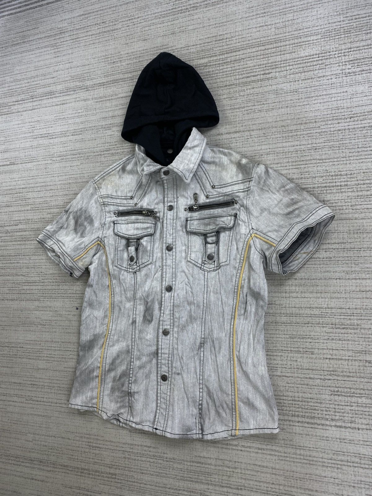 In The Attic 🔥STEALS In The Attic Wash Grey Detachable Punk Jacket Size US M / EU 48-50 / 2 - 4 Thumbnail