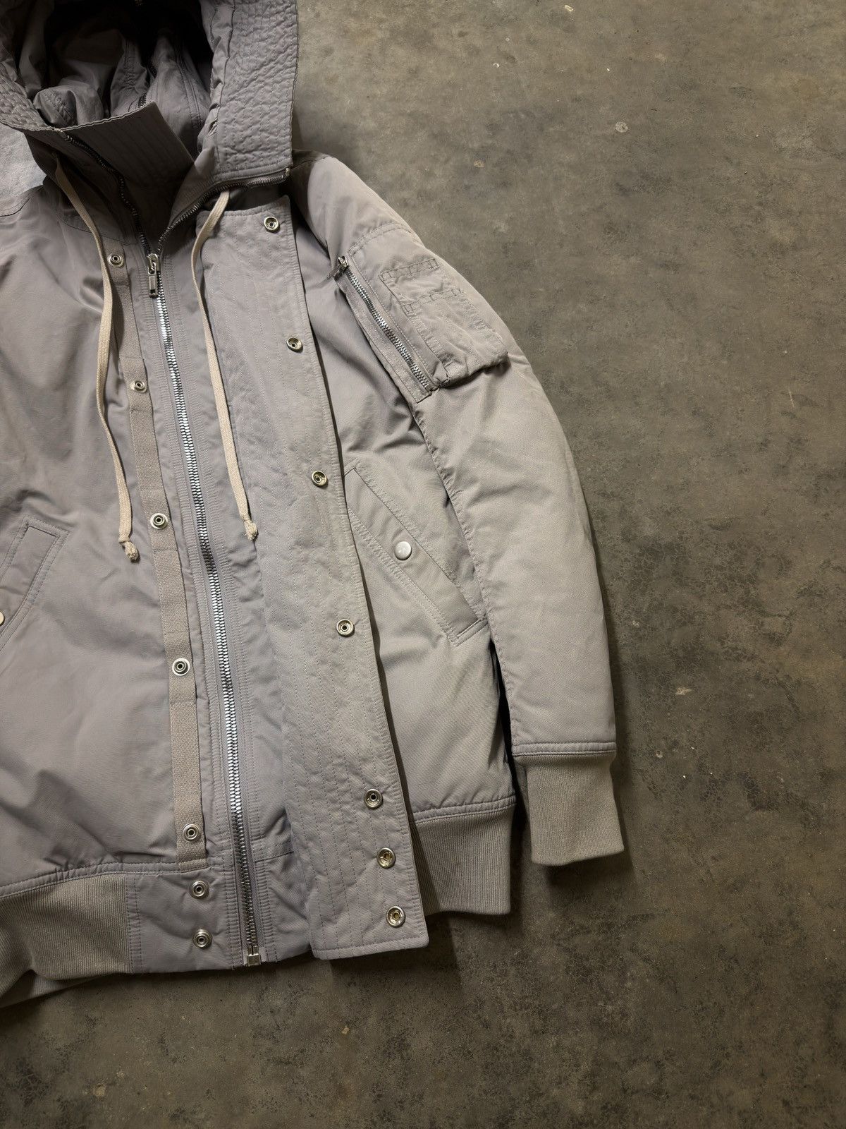 Rick Owens Rick Owens FW17 ‘Glitter’ Grey Exploder Parka Size US XS / EU 42 / 0 - 4 Thumbnail