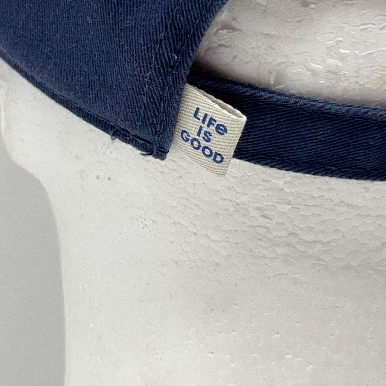 Life is Good Life Is Good Pink Flamingo Cocktail Hat Baseball Cap Blue Size ONE SIZE - 8 Thumbnail