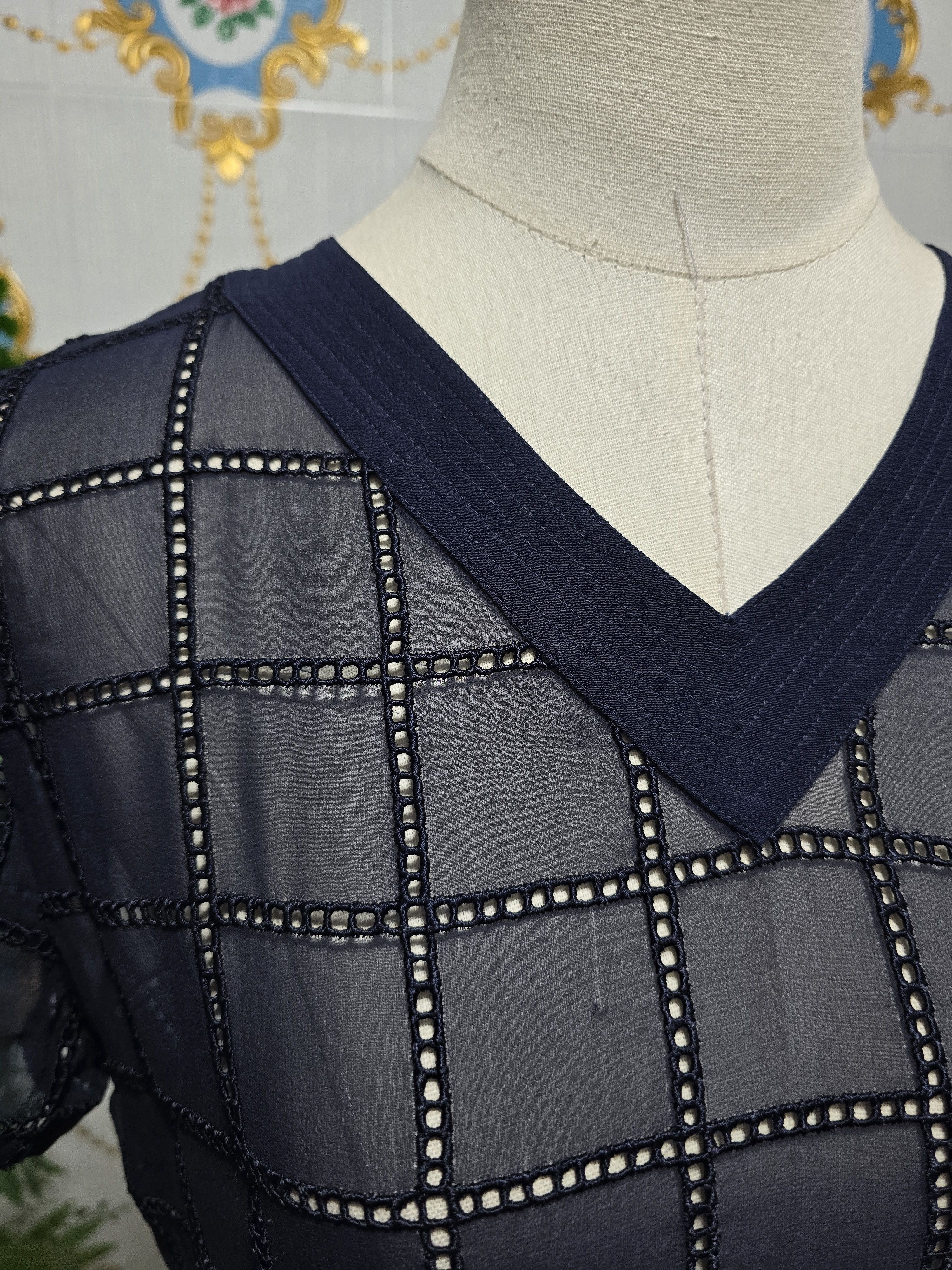 Versace VERSACE ISTANTE vintage 90' navy blue top Size M / US 6-8 / IT 42-44 - 10 Thumbnail