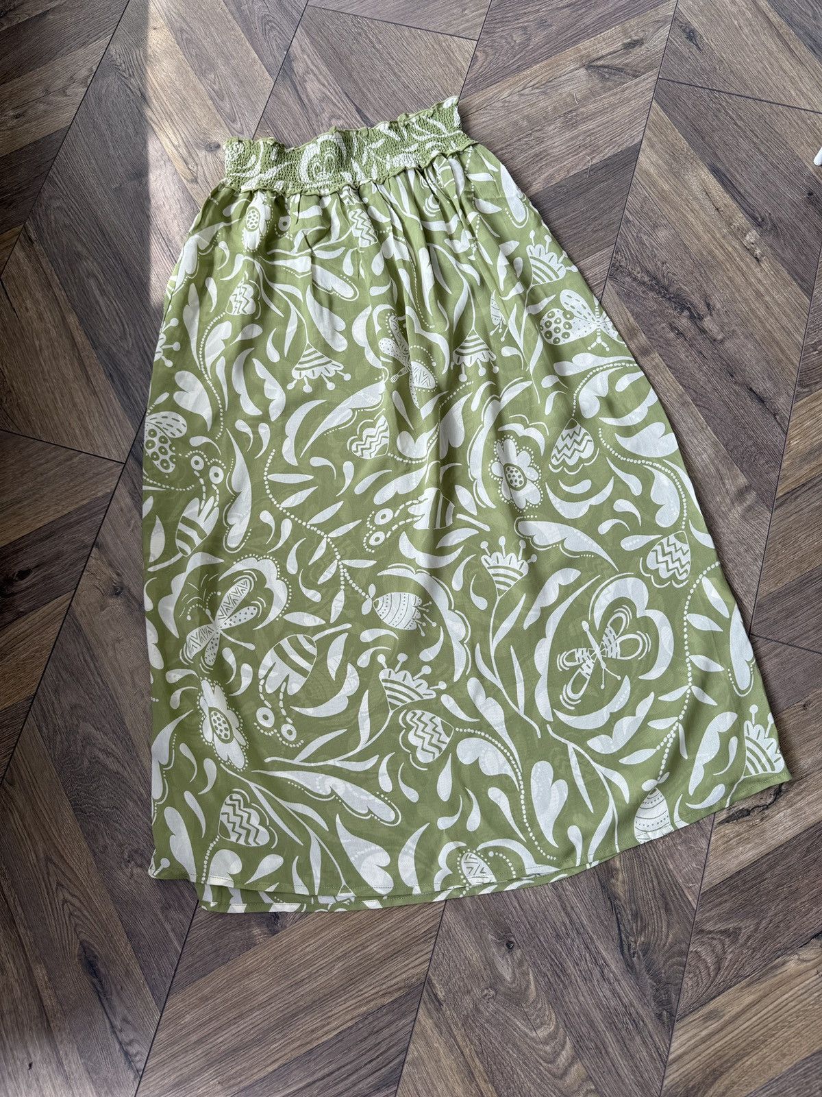 Gudrun Sjoden Vintage Gudrun Sjoden Green Floral Midi Skirt Womens Size M / US 6-8 / IT 42-44 - 3 Thumbnail