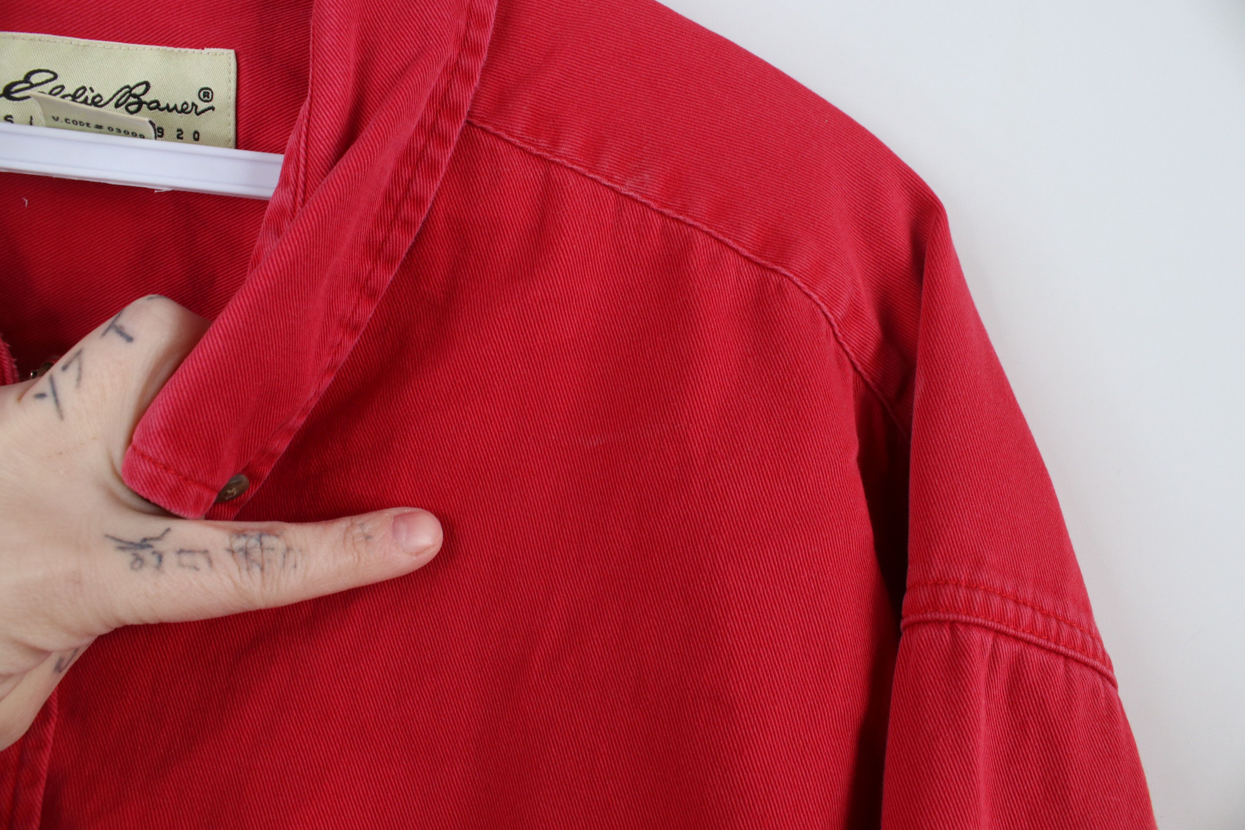 Eddie Bauer × Vintage Vintage 90s Eddie Bauer Cotton Twill Button Down Shirt Size US XXL / EU 58 / 5 - 12 Thumbnail