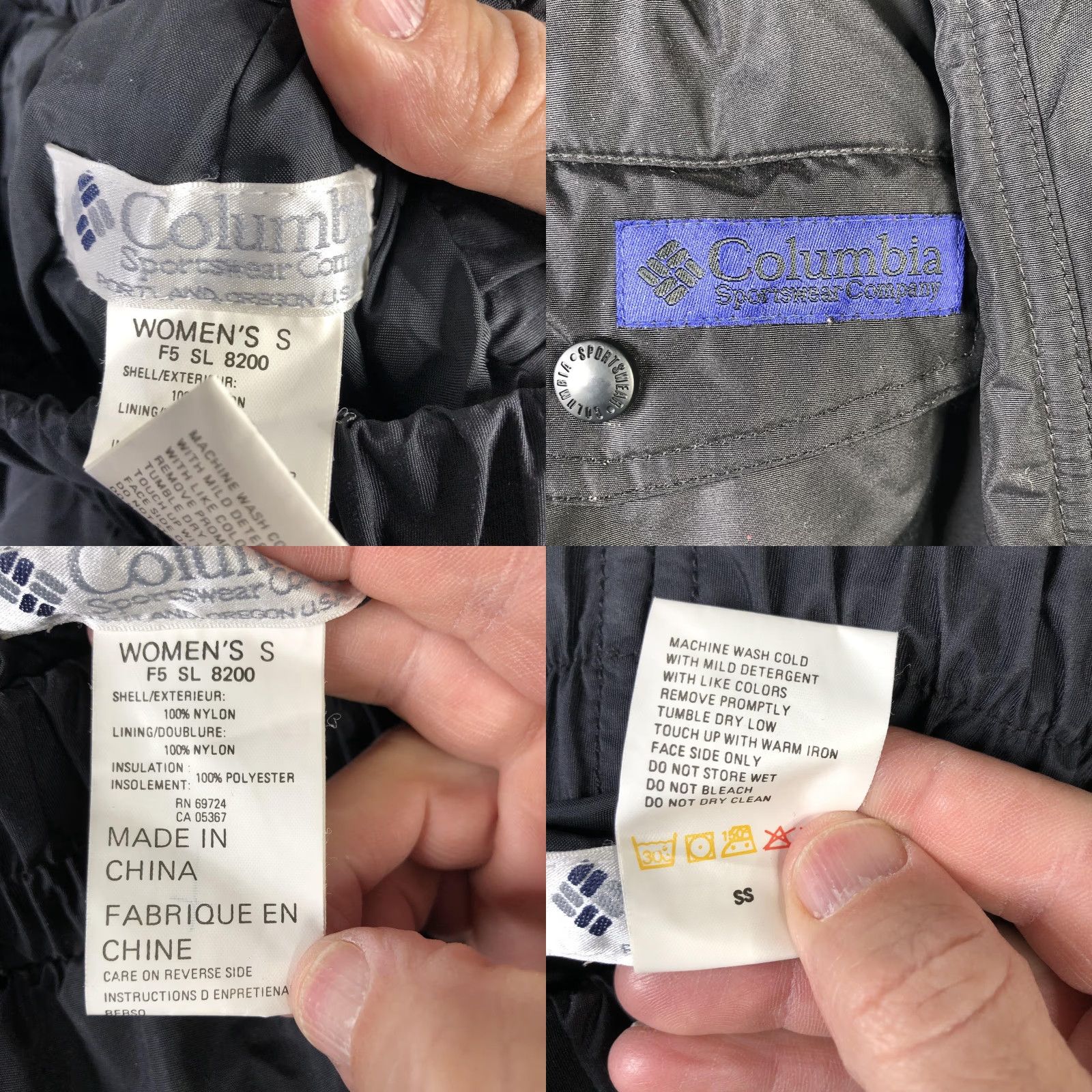 Vintage Columbia Pants Womens Small Black Insulated Nylon Snow Ski Winter Snowboard Size 28" / US 6 / IT 42 - 8 Thumbnail