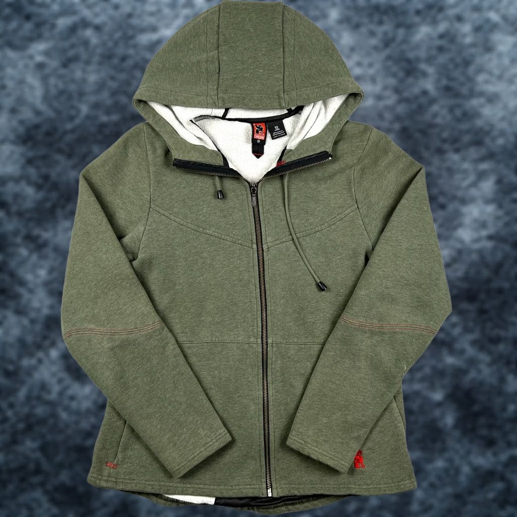 Industrie Chrome Industries Hoodie Sweatshirt Full Zip Medium Womens Green Cycling Jacket Size M / US 6-8 / IT 42-44 - 1 Thumbnail