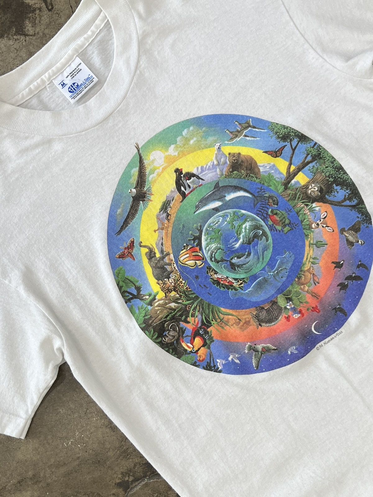 Vintage 1994 Animal Nature Earth Human i Tees Medium