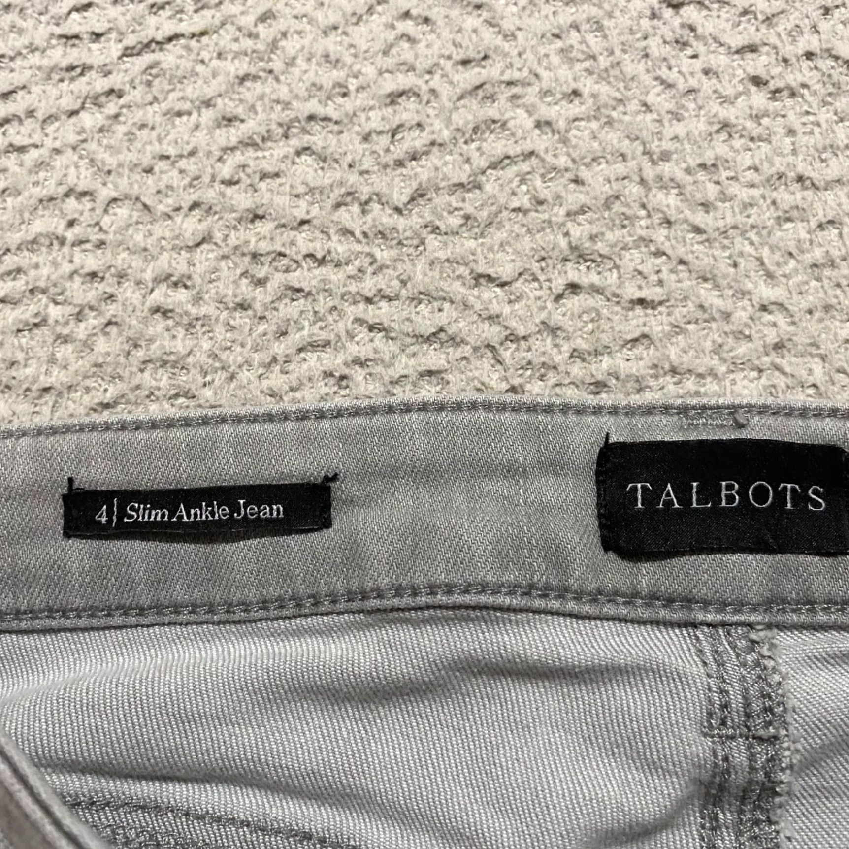 Talbots Talbots Jeans Slim 5-Pocket Design Gray Medium Wash Ankle Mid Rise Womens 4 Casual Denim Vintage: No Size 27" / US 4 / IT 40 - 3 Thumbnail