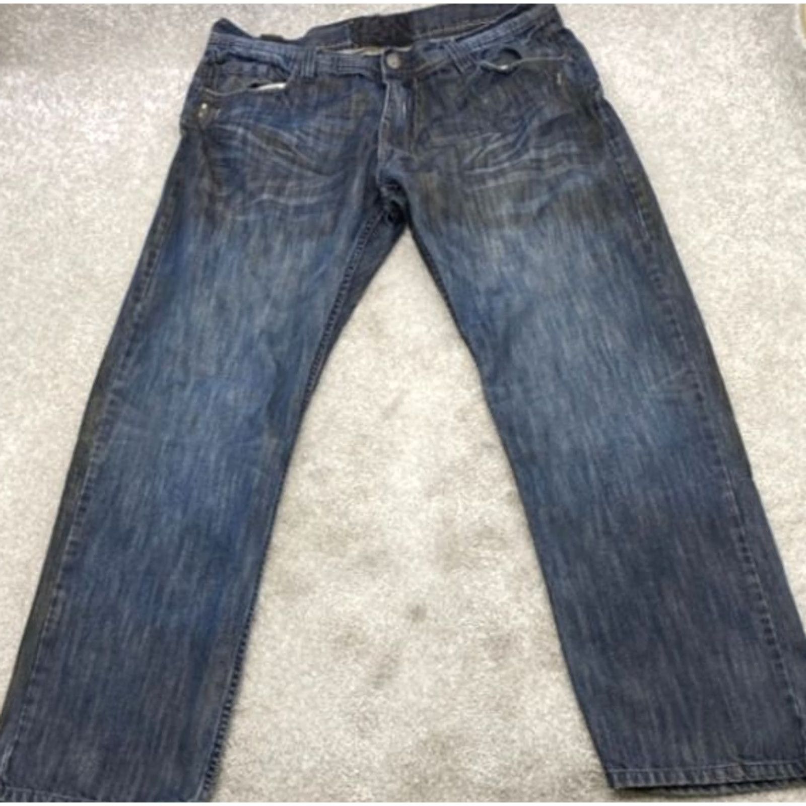 Our Legacy Legacy Jeans Mens 38x32 Blue Denim Straight Leg Relaxed Distressed Category: Jeans, Brand: Legacy Size US 38 / EU 54 - 2 Thumbnail