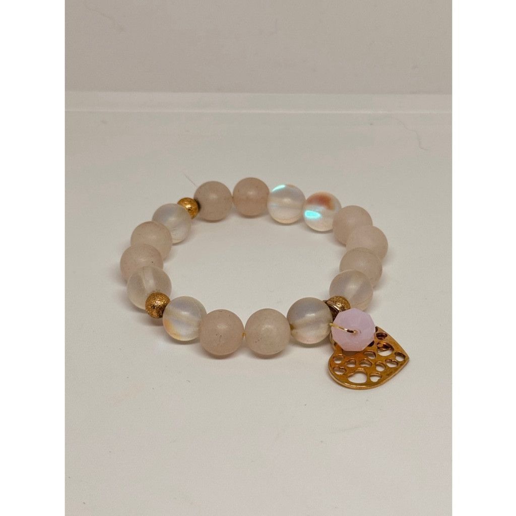 Gypsy Designer Gypsy Matte Rose Quartz Moonstone Bracelet 7" Size ONE SIZE - 3 Thumbnail