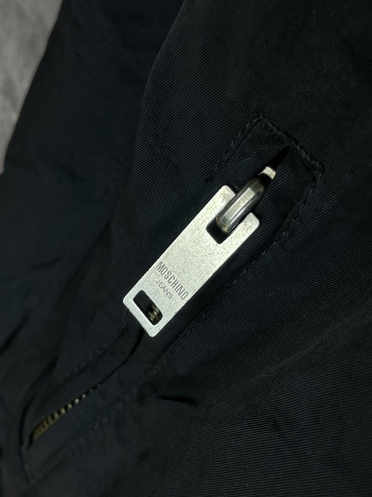 Moschino × Vintage Moschino Total Black Baggy Vintage Bomber Jacket Size US M / EU 48-50 / 2 - 10 Thumbnail