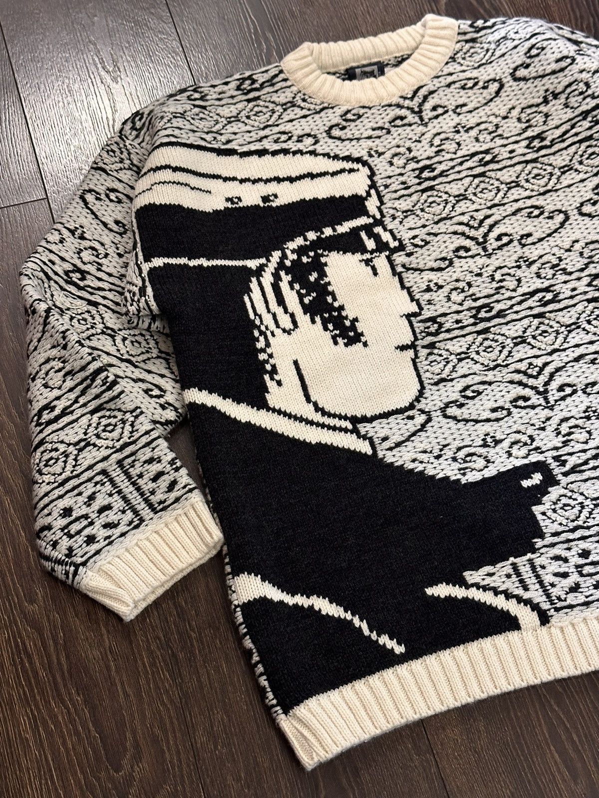 Designer × Vintage Rarest Vintage Corto Maltese ART Knitted Sweater🪭 Size US L / EU 52-54 / 3 - 4 Thumbnail