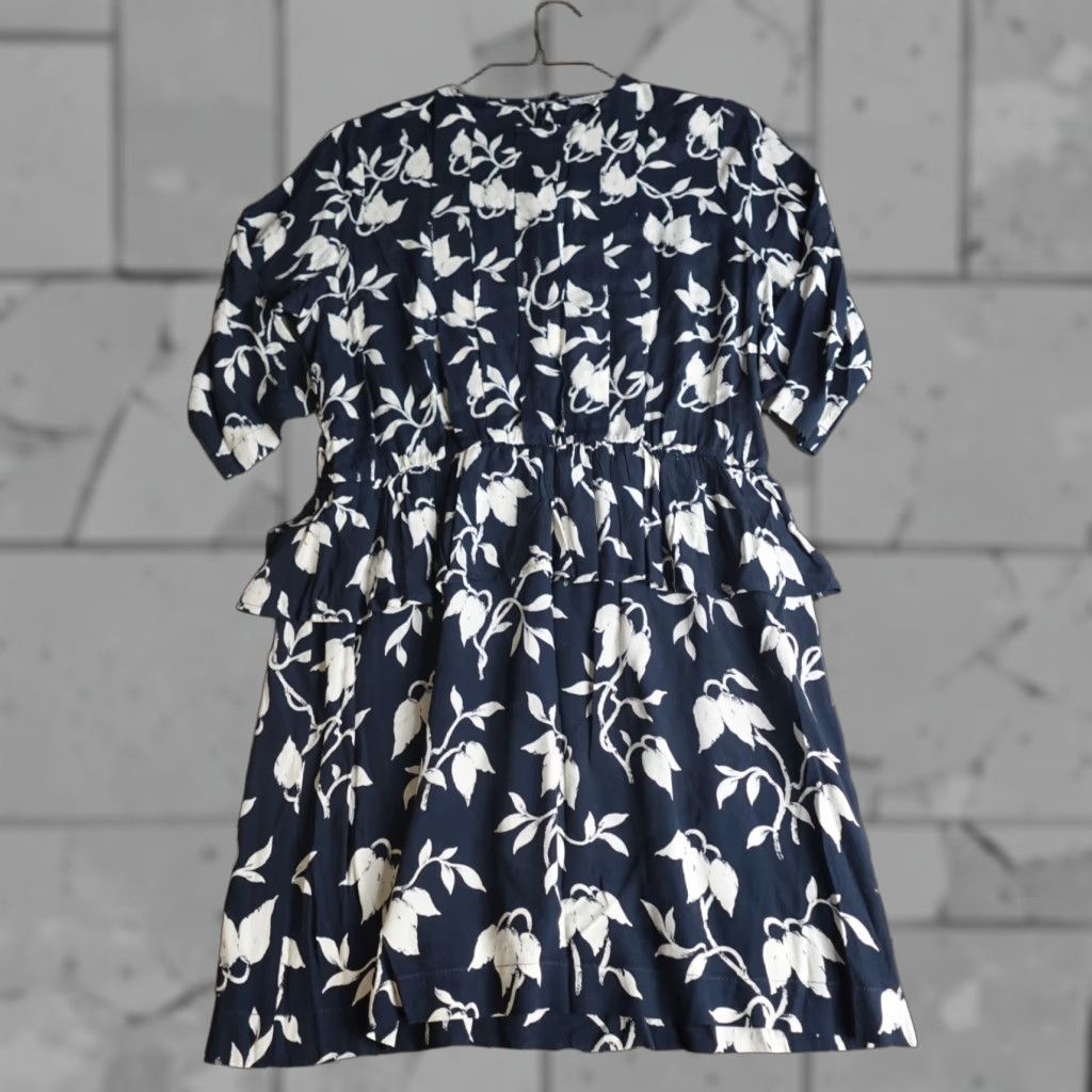 Ganni Ganni Dress Womens Midi Blue Floral Crepe L/Blue Viscose Sundress 3/4 Sleeve Pullover Regular Maxi? Size L / US 10 / IT 46 - 1 Thumbnail