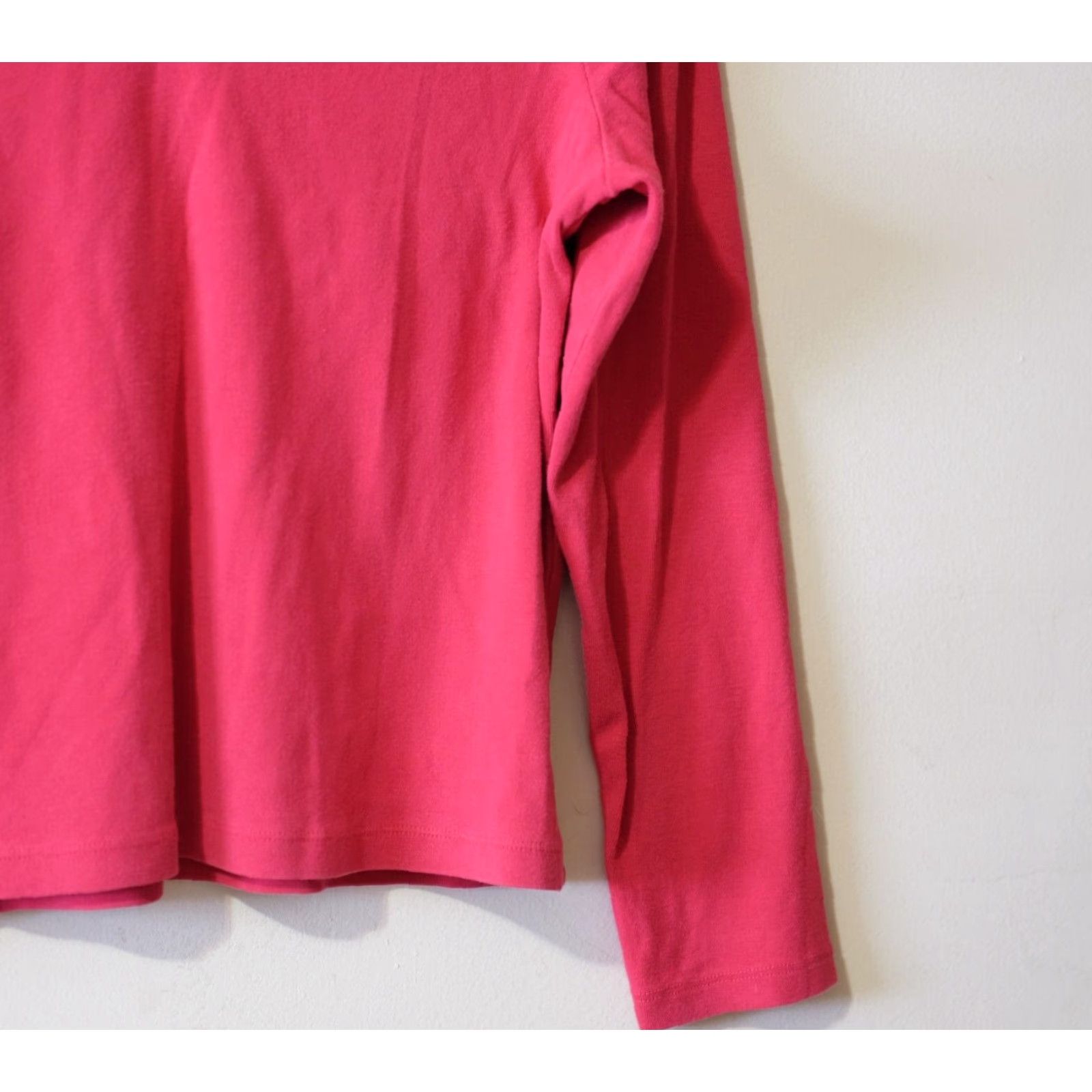 Vintage White Stag V-Neck Top Long Sleeve Red 100% Cotton Women's L Shirts Casual Knit Breathable 100% Cotton Womens S-XL? Size L / US 10 / IT 46 - 4 Thumbnail