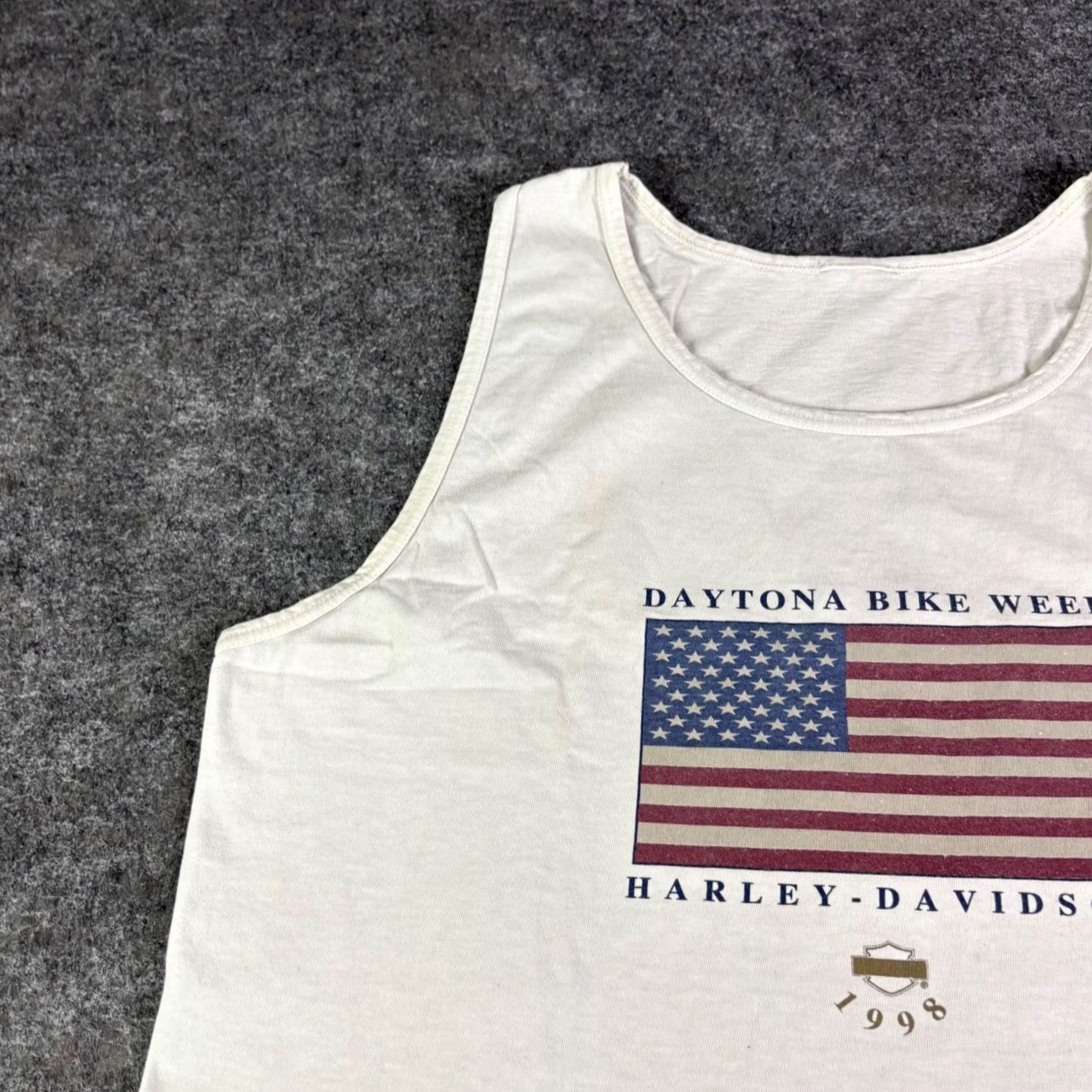 Harley Davidson VINTAGE Harley-Davidson Daytona Bike Week Tank Top White XL Mens 90s USA Shirt Size US XL / EU 56 / 4 - 7 Thumbnail