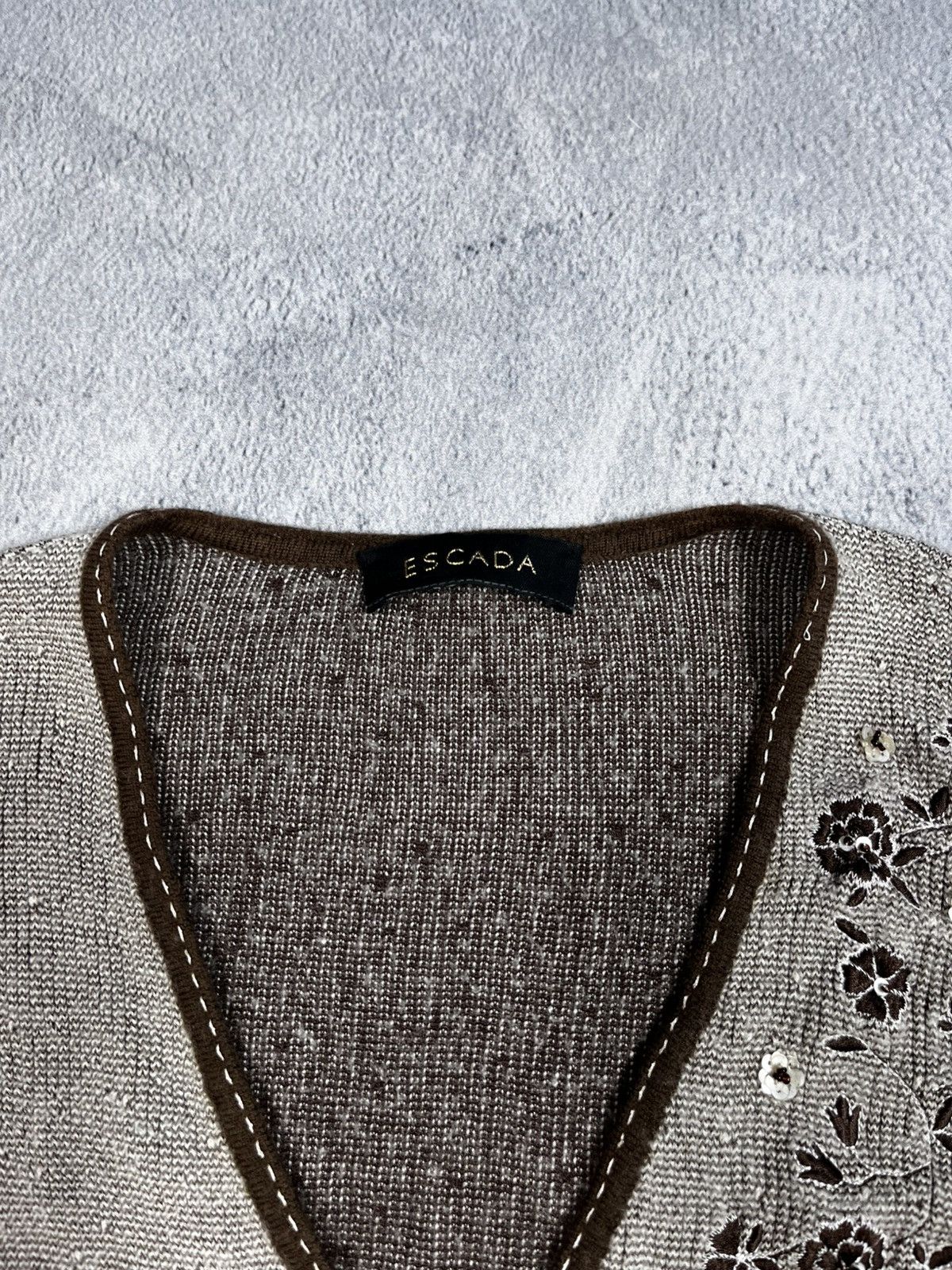 Escada Vintage Escada wool floral retro style cardigan size S Size XS / US 0-2 / IT 36-38 - 5 Thumbnail
