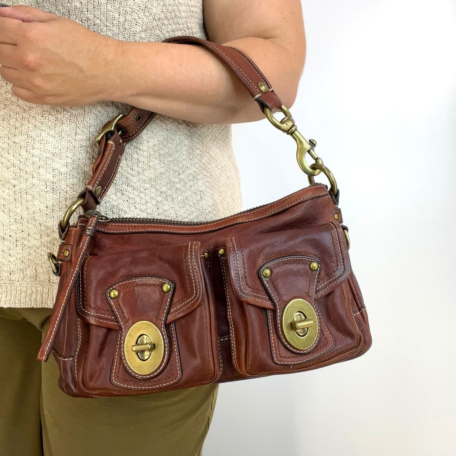Coach Coach 65th Anniversary Legacy Shoulder Bag Cognac Leather Grailed