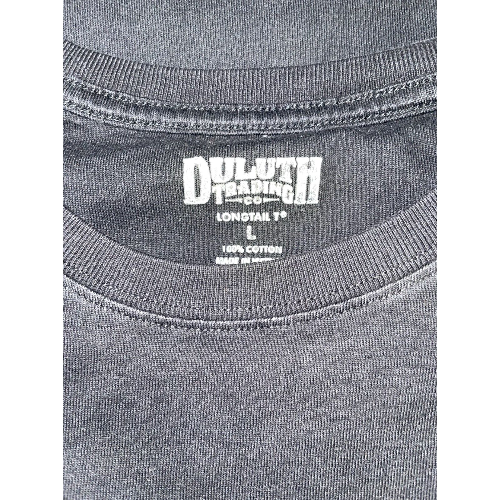 Duluth Trading Company Duluth Trading Company Long Tail 100% Cotton Long Sleeve Shirt Mens L Black Shirt Size US L / EU 52-54 / 3 - 6 Thumbnail