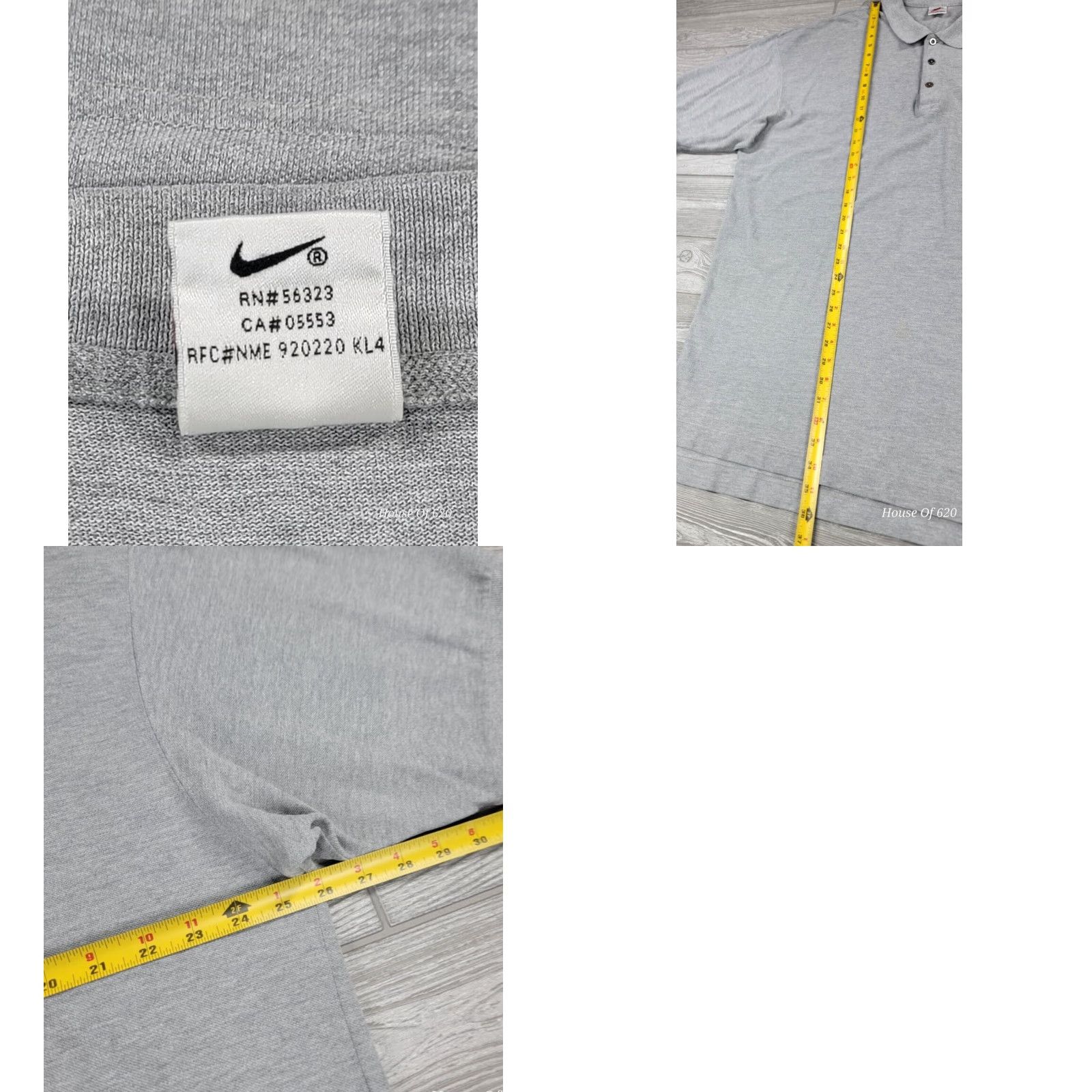 Nike VINTAGE Nike Polo Shirt Men Gray Solid Embroidered Swoosh 90s Nike Sportswear Polo Shirt Gray XL Men Oversized 90s Nike Polo Shirt Mens Size US XL / EU 56 / 4 - 8 Thumbnail