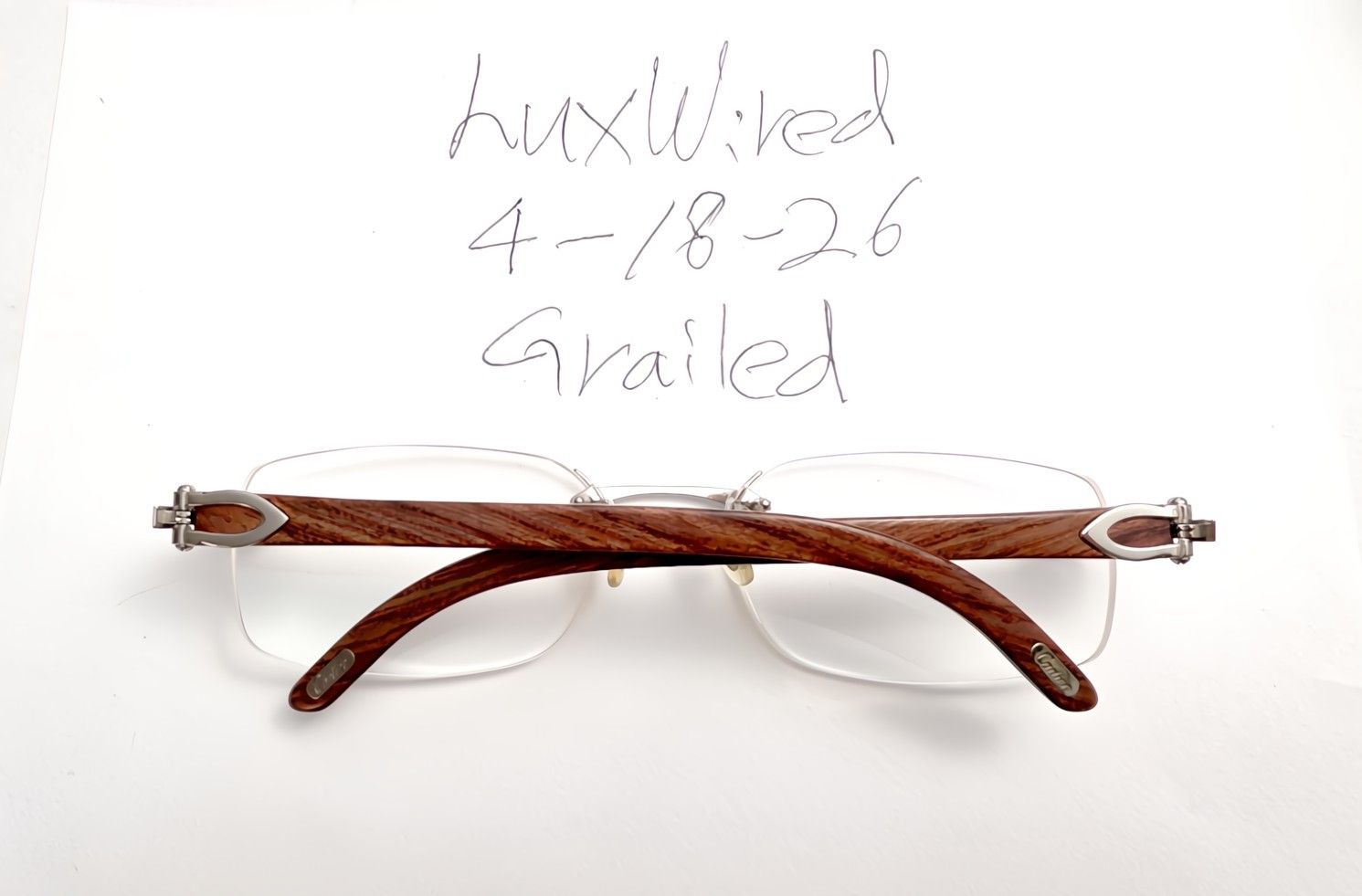 Cartier Luxury Vintage Cartier Bubinga Wood Eyewear – Authentic Size ONE SIZE - 18 Thumbnail