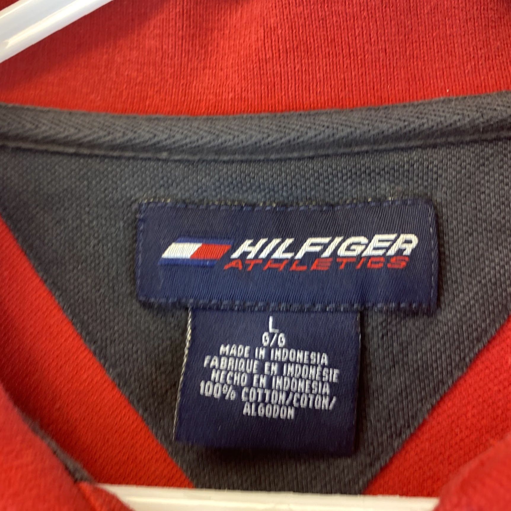 Tommy Hilfiger VINTAGE Tommy Hilfiger Polo Shirt Mens Regular Size L Red White 69-3 Short Sleeve Golf Casual Fashion Size US L / EU 52-54 / 3 - 5 Thumbnail
