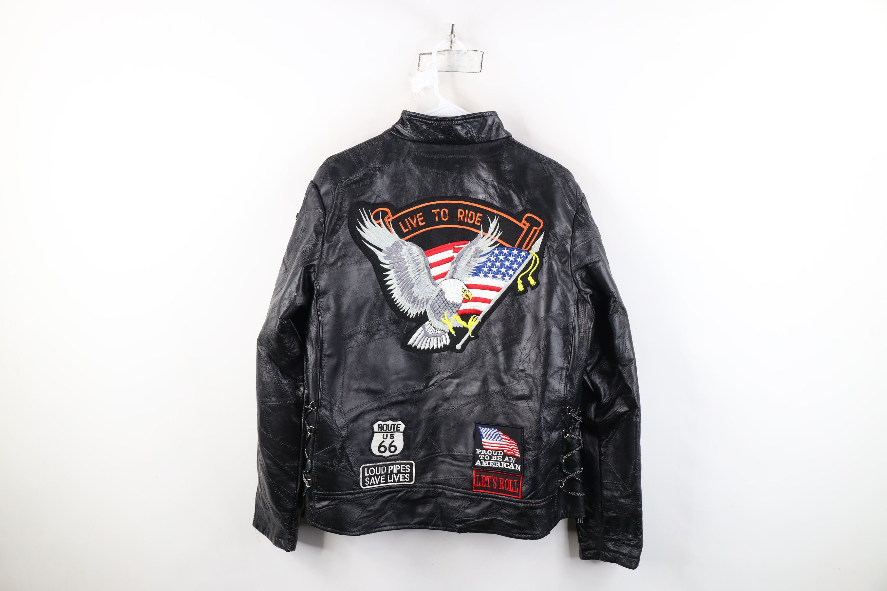 Vintage Vintage 90s Buffalo Leather Motorcycle Cafe Racer Jacket Size US L / EU 52-54 / 3 - 14 Thumbnail