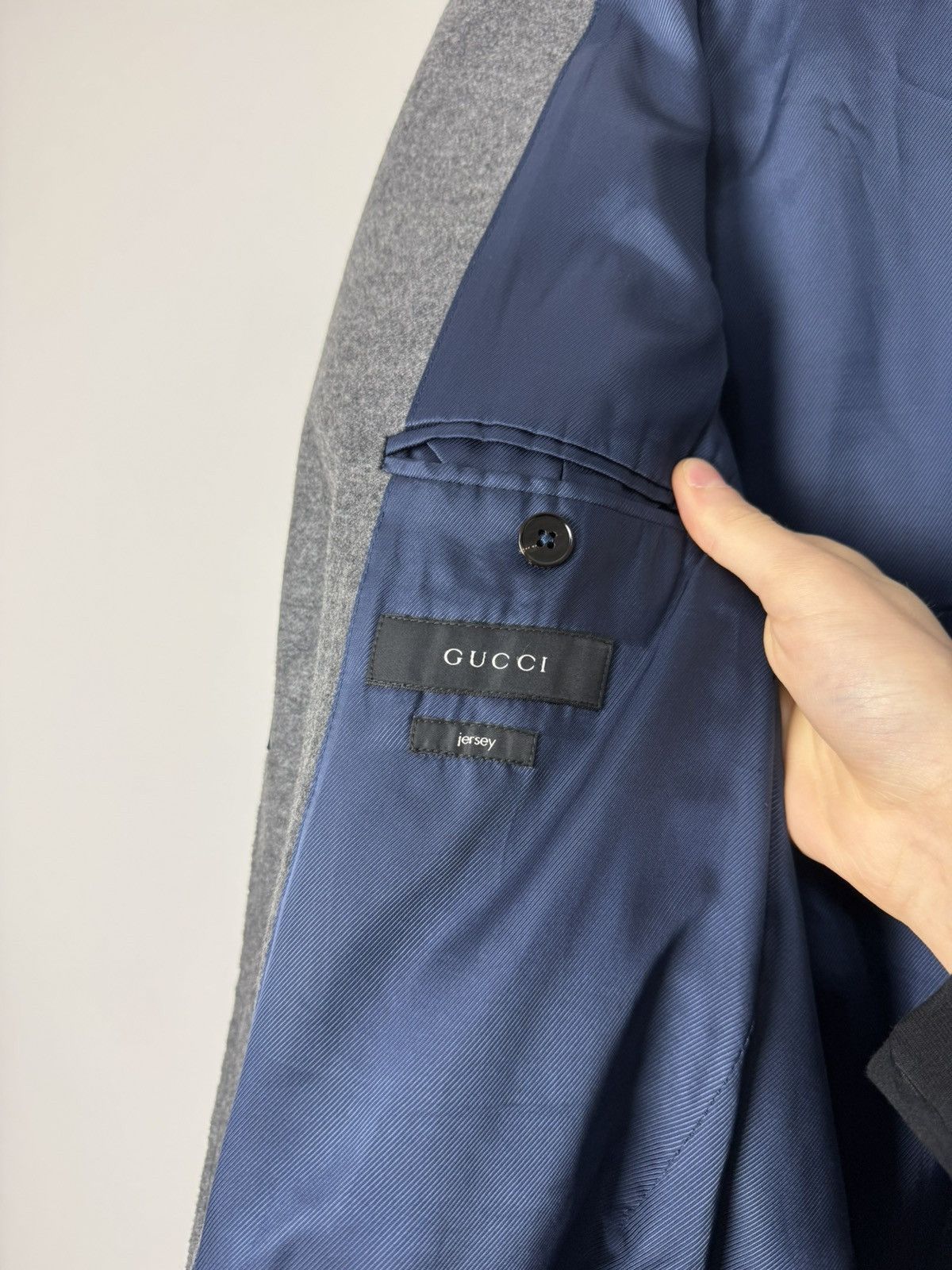 Gucci Gucci Raw Cut Light Jersey Logo Crest Blazer Luxury RRP 4$K+ Size 50R - 14 Thumbnail