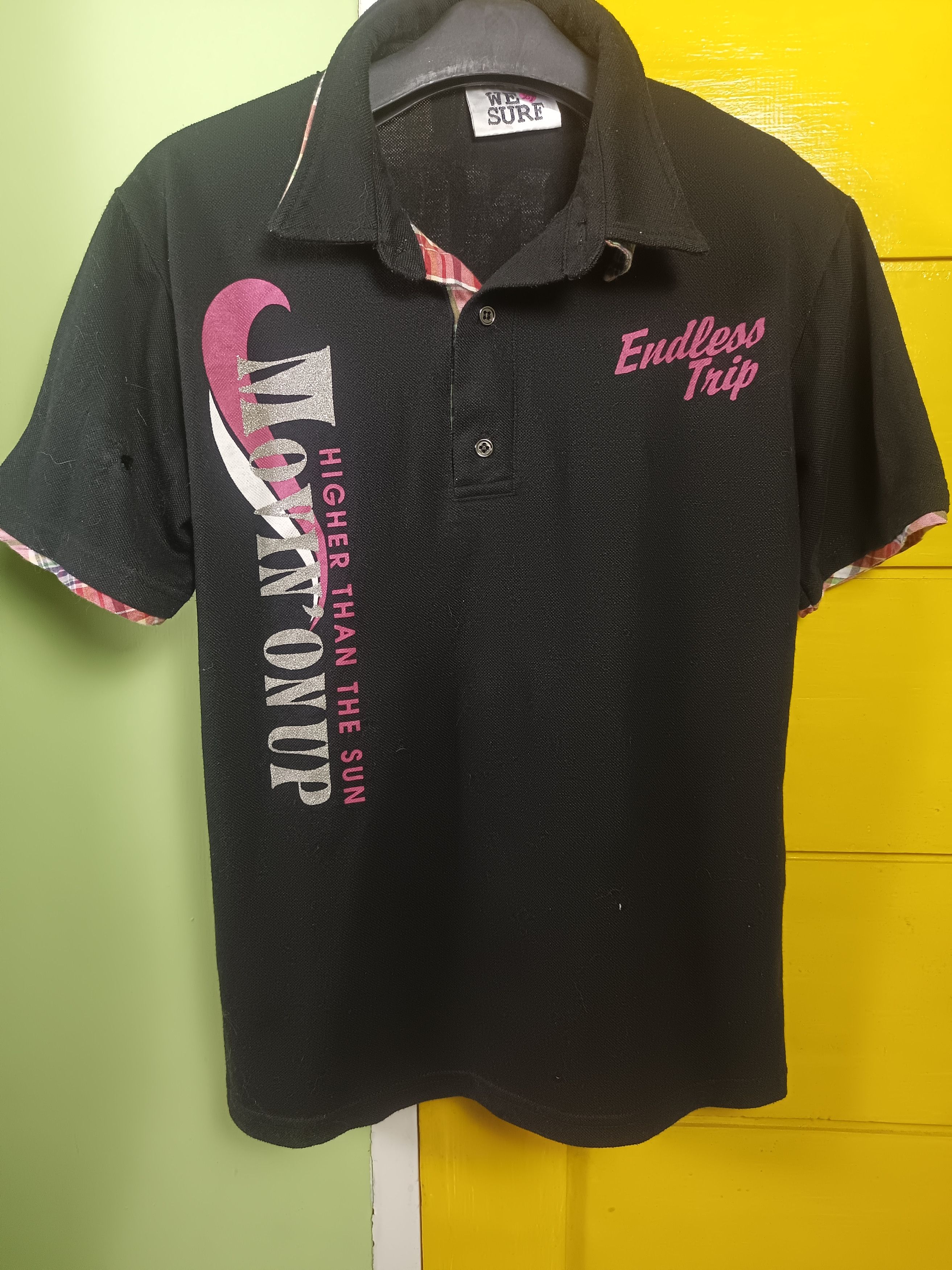 If Six Was Nine × Japanese Brand × Le Grande Bleu (L.G.B.) WE ❤️ SURF Endless Trip Polo T-shirt Double Layer POEM Print Size L / US 10 / IT 46 - 7 Thumbnail