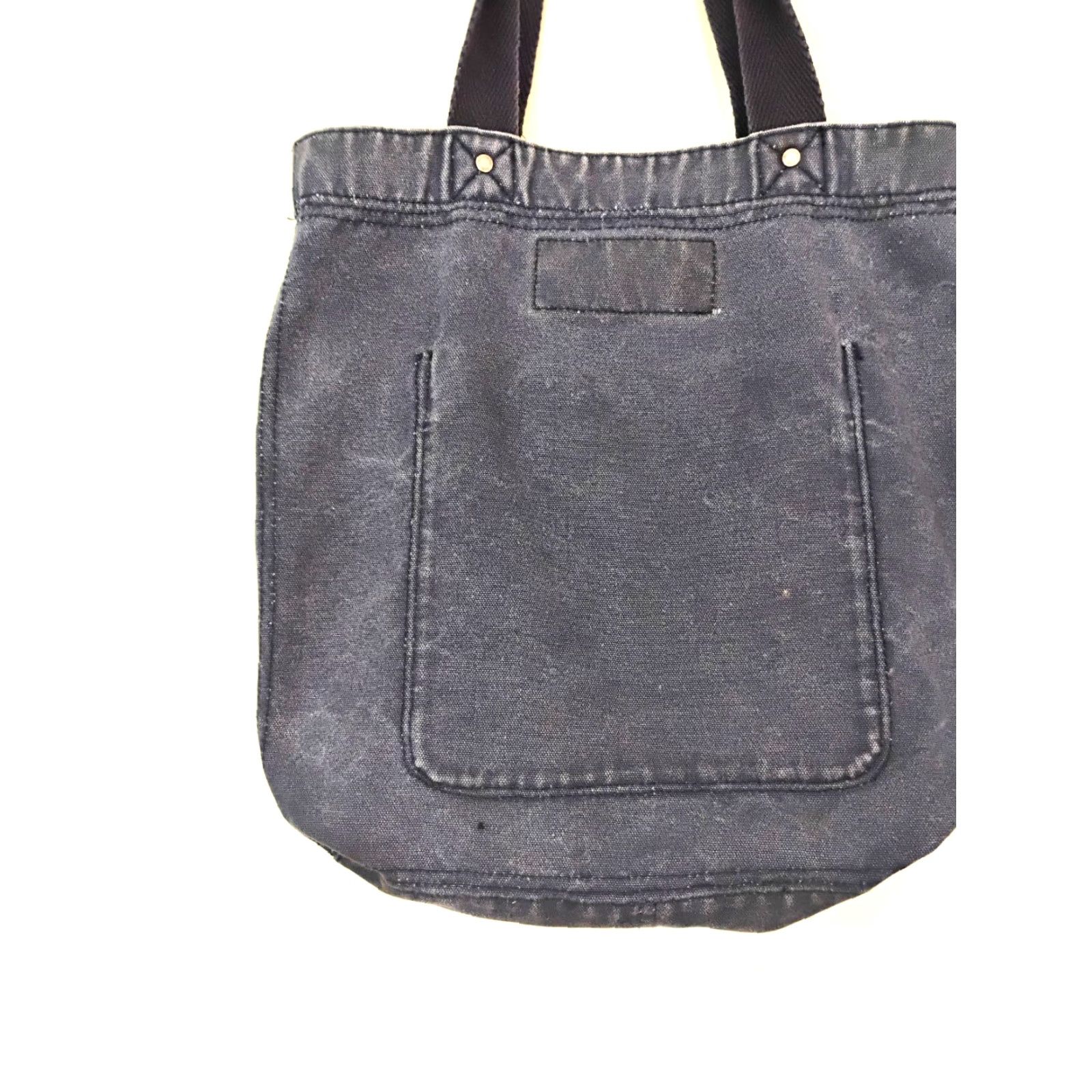 Abercrombie & Fitch VINTAGE Abercrombie & Fitch Tote Bag Square Reversible Canvas Blue 16x15 Women Medium Blue Shoulder Strap Bag Size ONE SIZE - 7 Thumbnail