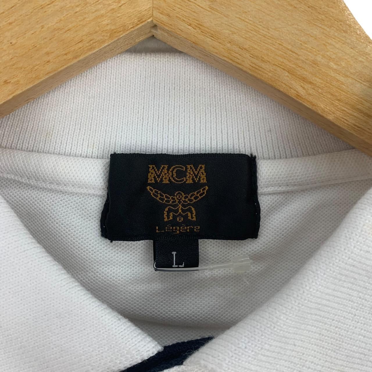Vintage Vintage MCM LEGERE COLLECTION Plain Polo Tee Shirt Top Size US L / EU 52-54 / 3 - 3 Thumbnail