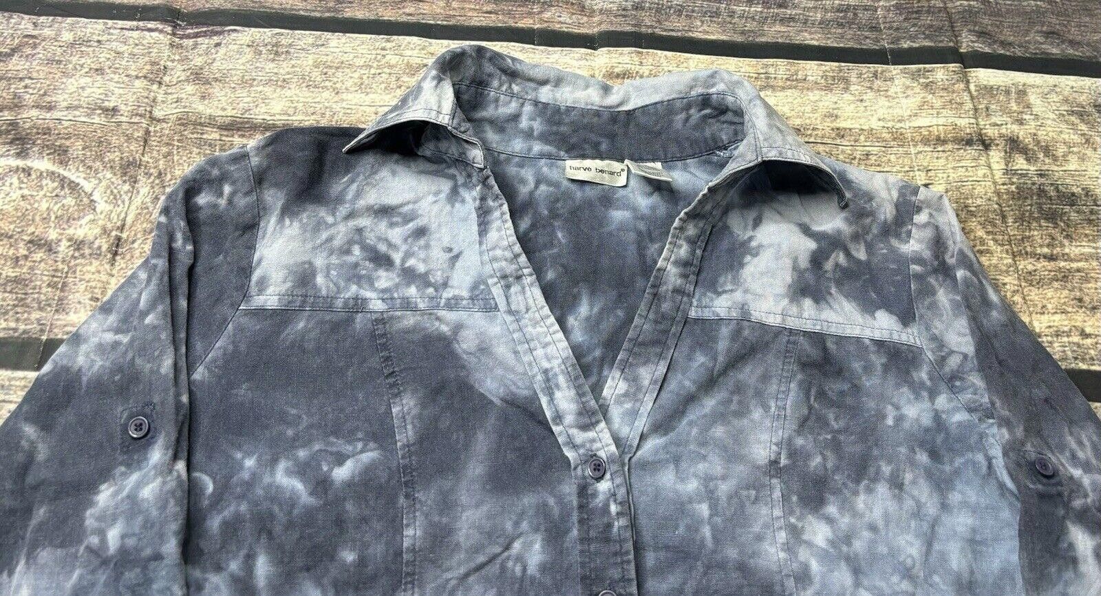Harve Benard Harve Benard Top Women's Large Linen Cotton Button Up Size L / US 10 / IT 46 - 4 Thumbnail