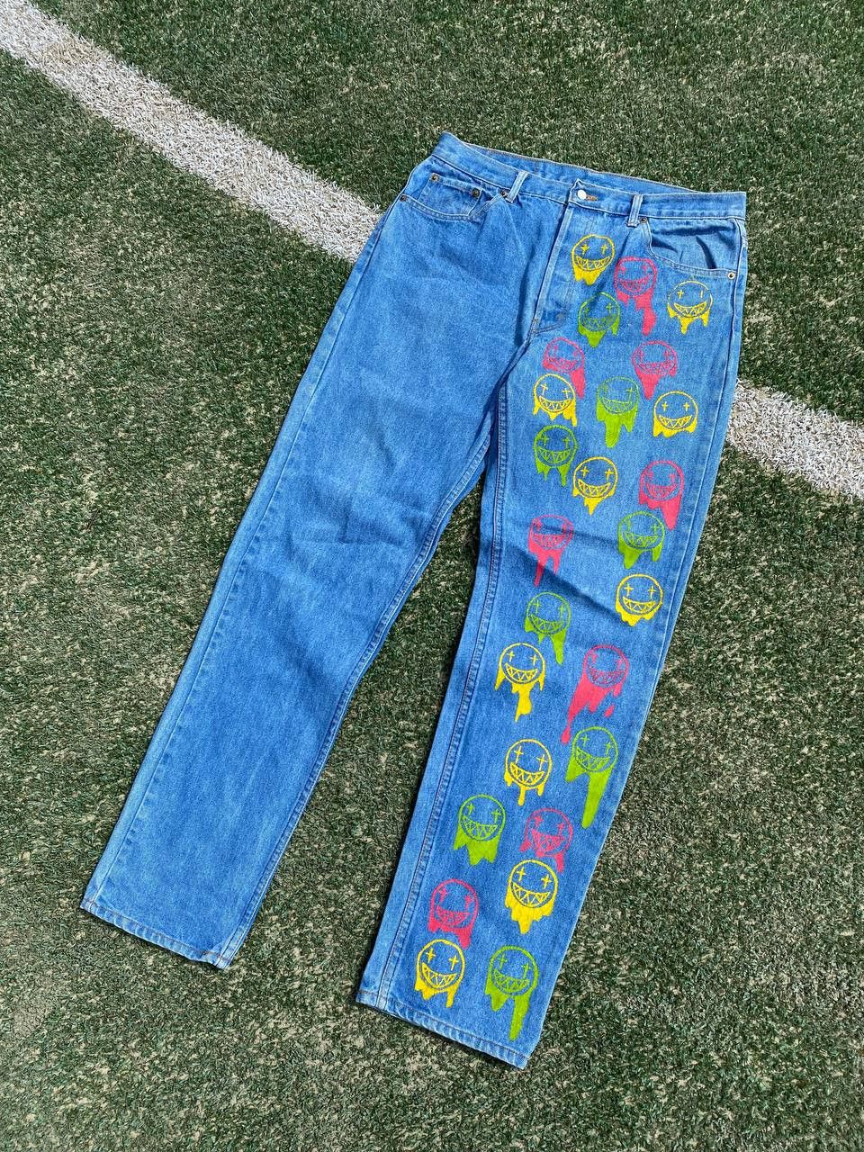 Vintage Levis 501 Made in USA 1988-1994 Custom Light Jeans - Main Image