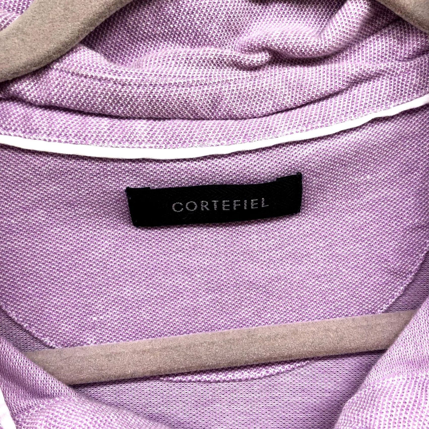 Vintage Cortefiel Polo Shirt Mens L Purple Short Sleeve Cotton Knit Button Front Collared Size US L / EU 52-54 / 3 - 5 Thumbnail