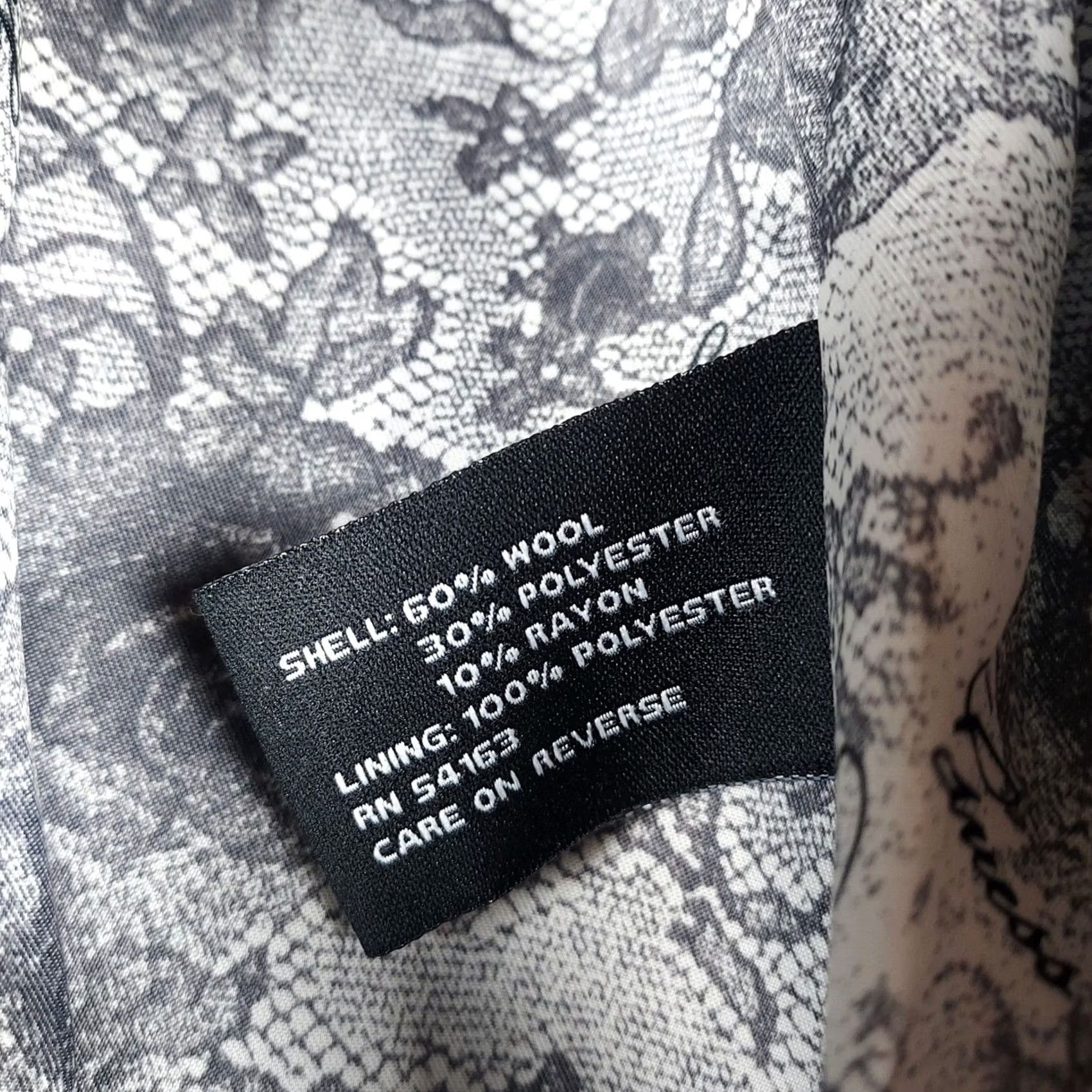 Guess Guess Womens Peacoat Wool Blend Medium Black Double Breasted Winter Coat M XS/OS? Size M / US 6-8 / IT 42-44 - 7 Thumbnail