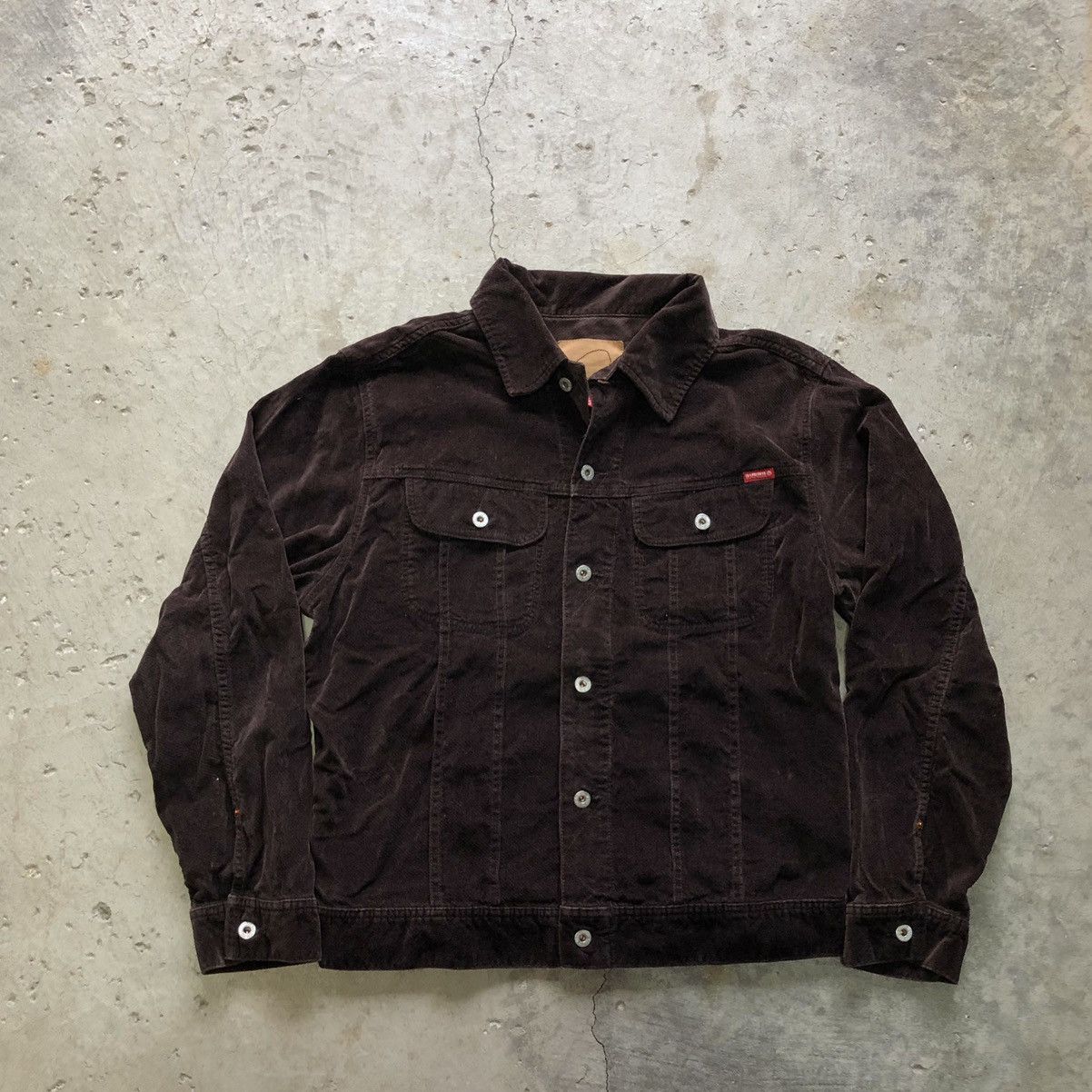Guess × Vintage Vintage 90s Guess Brown Corduroy Trucker Jacket Size US L / EU 52-54 / 3 - 1 Thumbnail