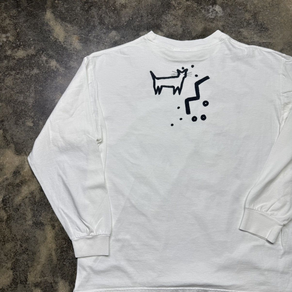 Vintage vintage longsleeve dog and cat weatern art tshirt Size US XL / EU 56 / 4 - 6 Thumbnail