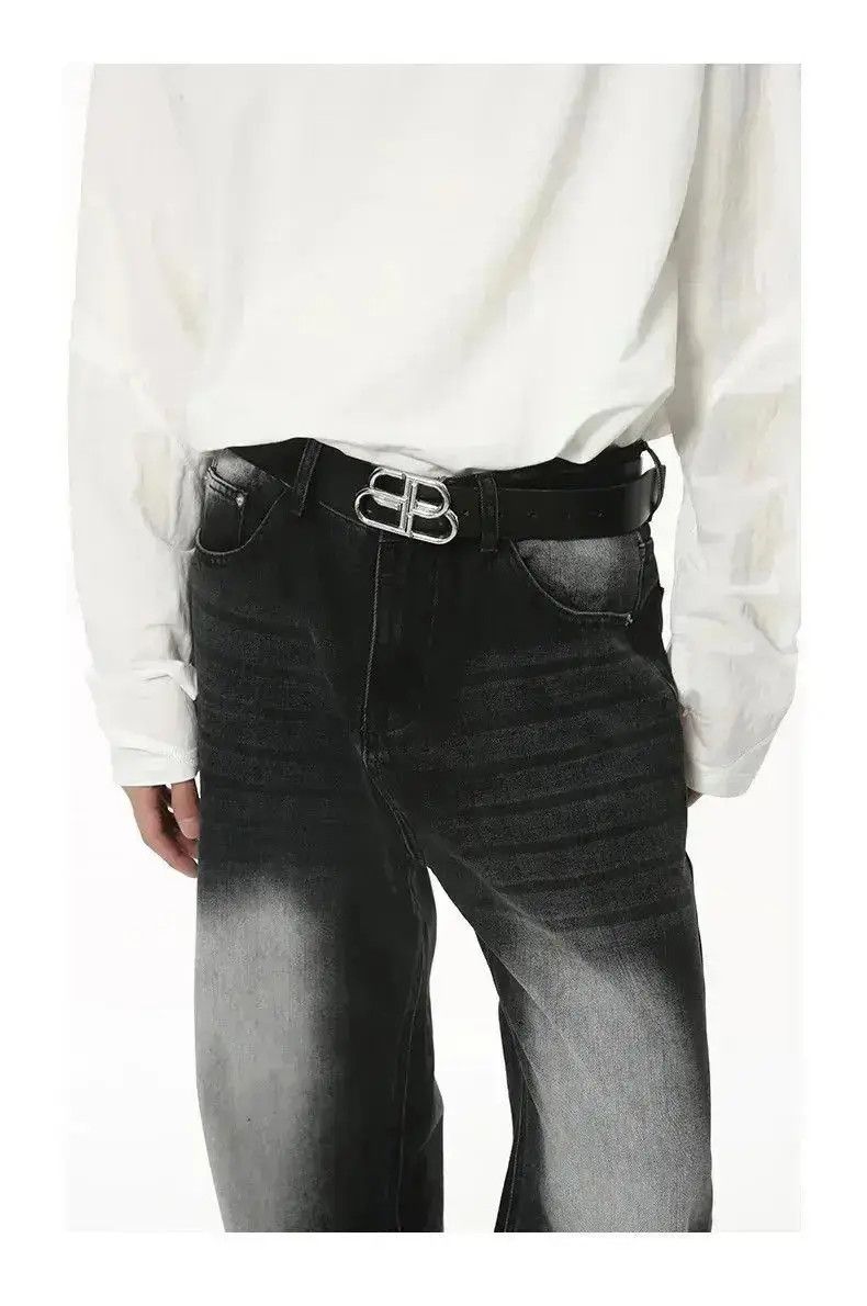 Japanese Brand Loose wide-leg vintage distressed jeans y2k pants Size US 30 / EU 46 - 4 Thumbnail