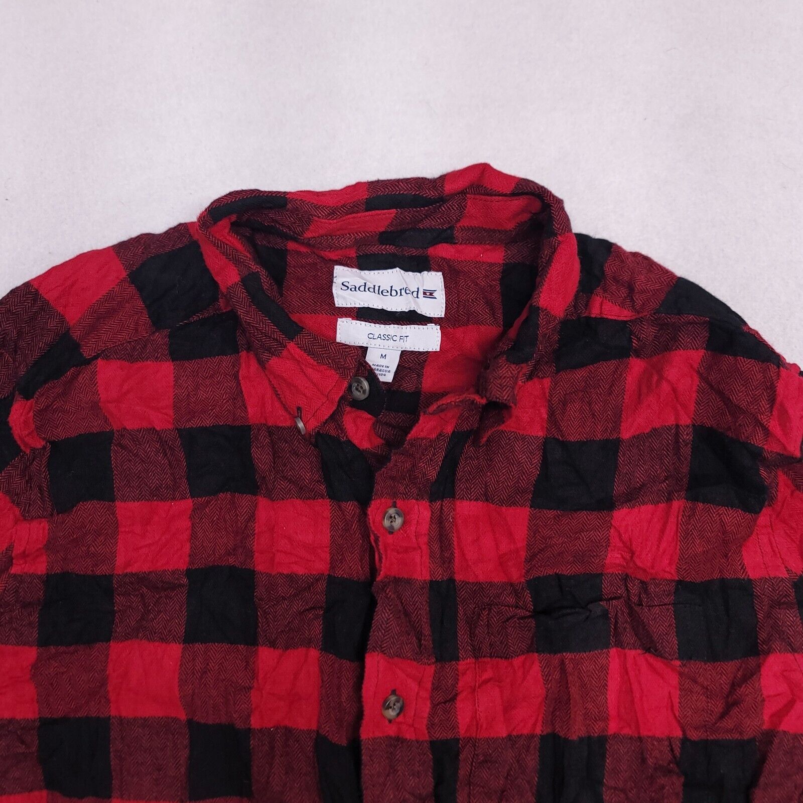 Saddlebred Saddlebred Buffalo Check Flannel Button Up Shirt Mens Size M Size US M / EU 48-50 / 2 - 1 Thumbnail