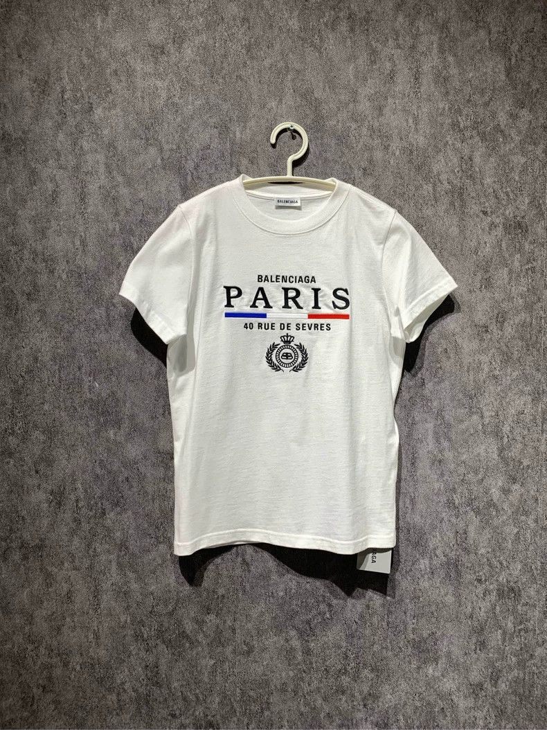 Balenciaga Balenciaga Crown Wheat Spike White Short Sleeve Size US S / EU 44-46 / 1 - 6 Thumbnail